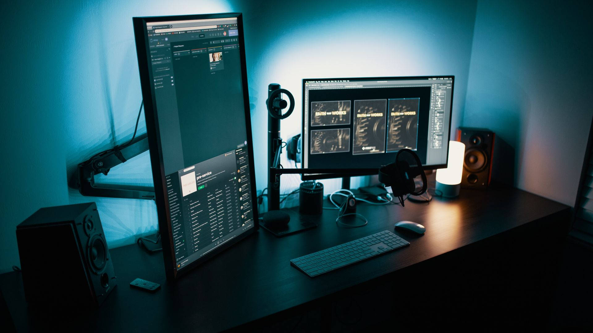 vertical monitor, dual monitors, audio editing software, Full HD Desktop Wallpaper