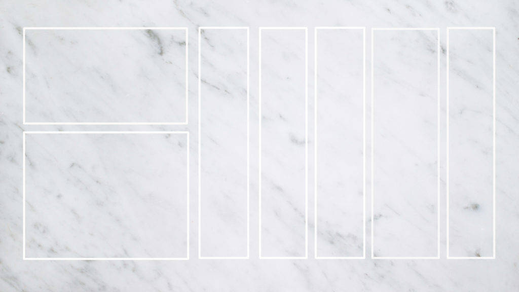 white marble, gray veins, minimalist white rectangular frames, SD Desktop Wallpaper
