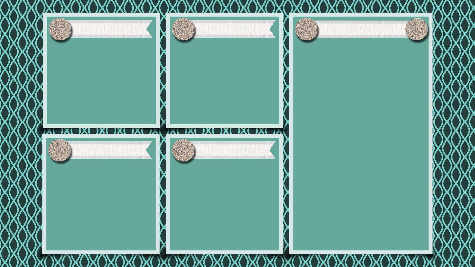 teal, black, white ribbons, Full HD Desktop Wallpaper