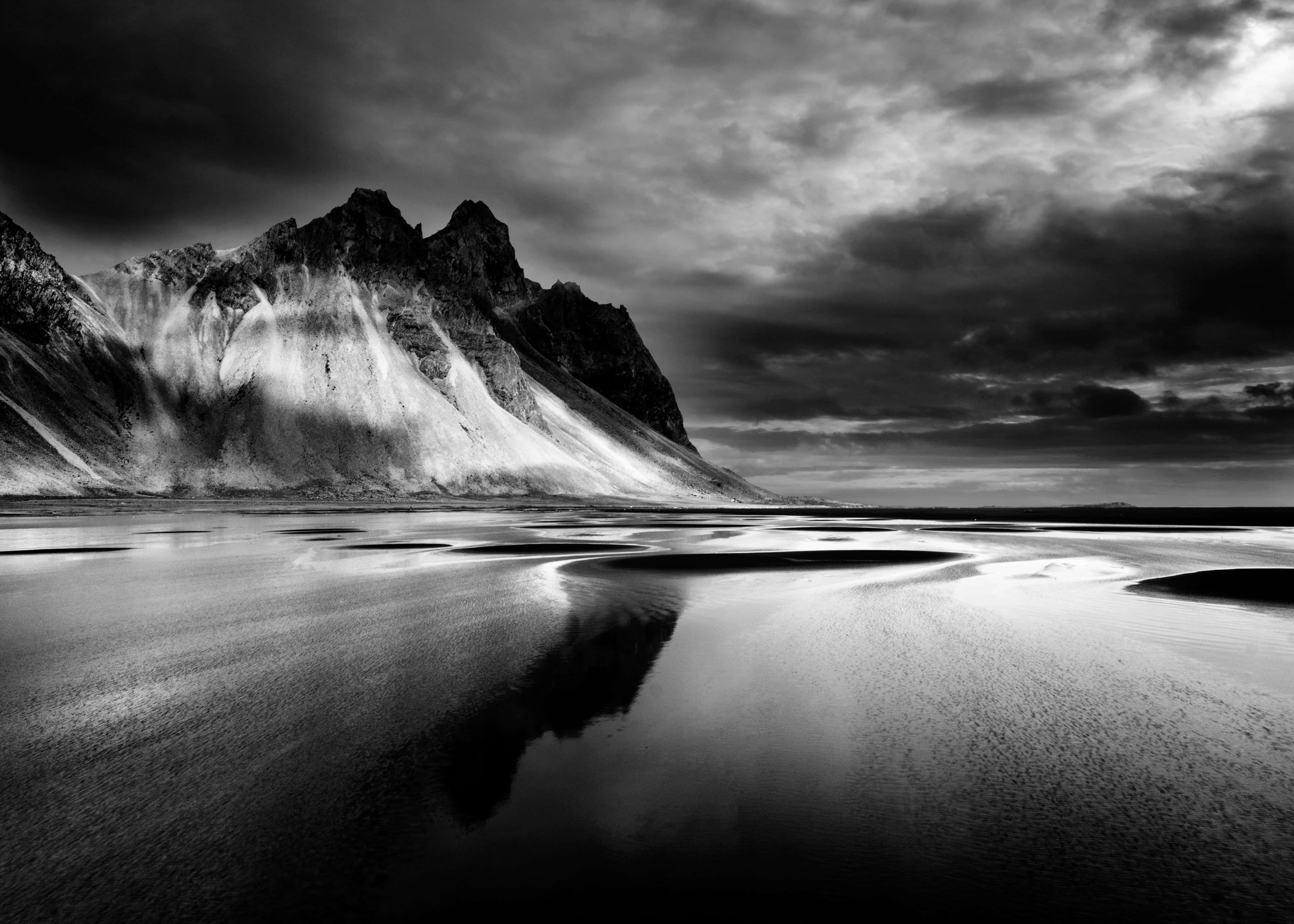 Desolate, mountain, river, 4K Desktop Wallpaper