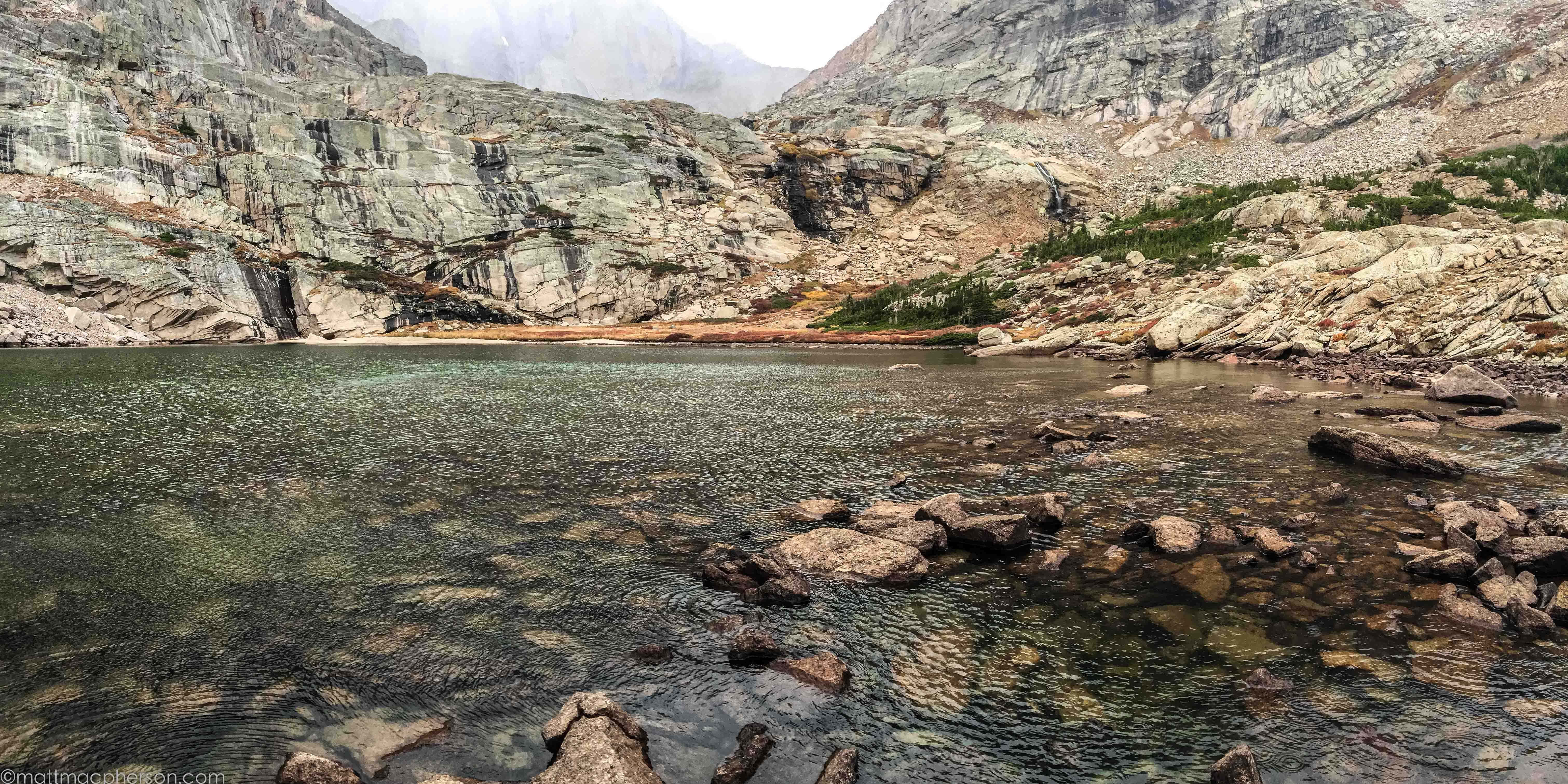 Primordial And Desolate Lake, mountain lake, rugged gray rock cliffs, 5K Desktop Wallpaper