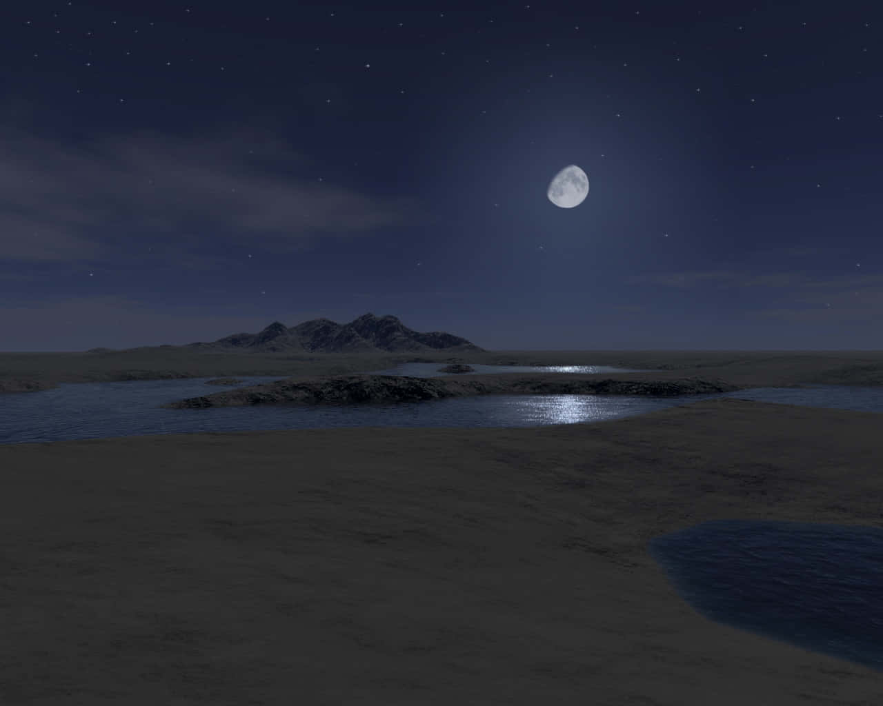 Desolate, low tide, ocean, HD Desktop Wallpaper