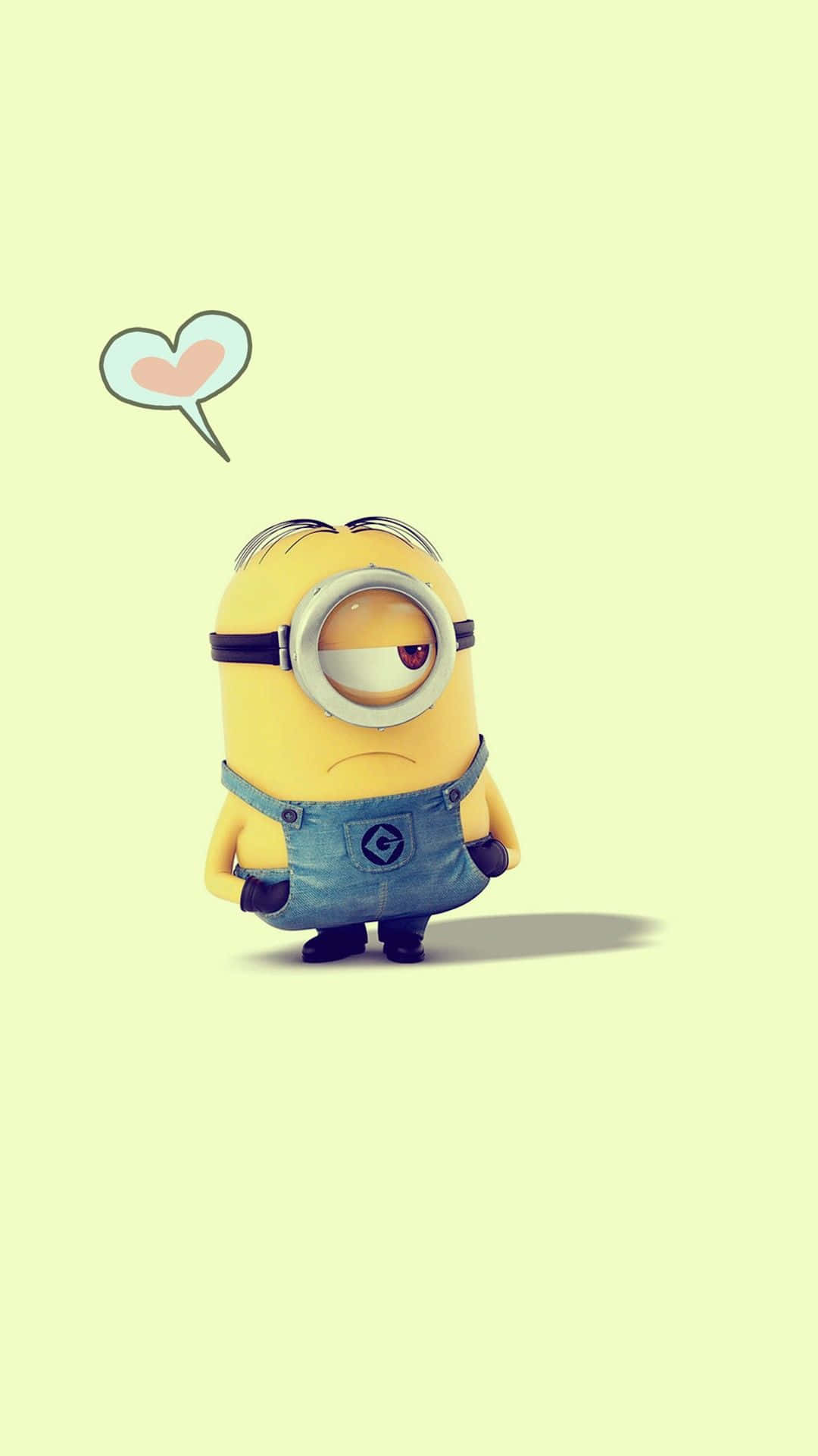 Despicable Me Minion, yellow Minion, blue overalls, Full HD Phone Wallpaper