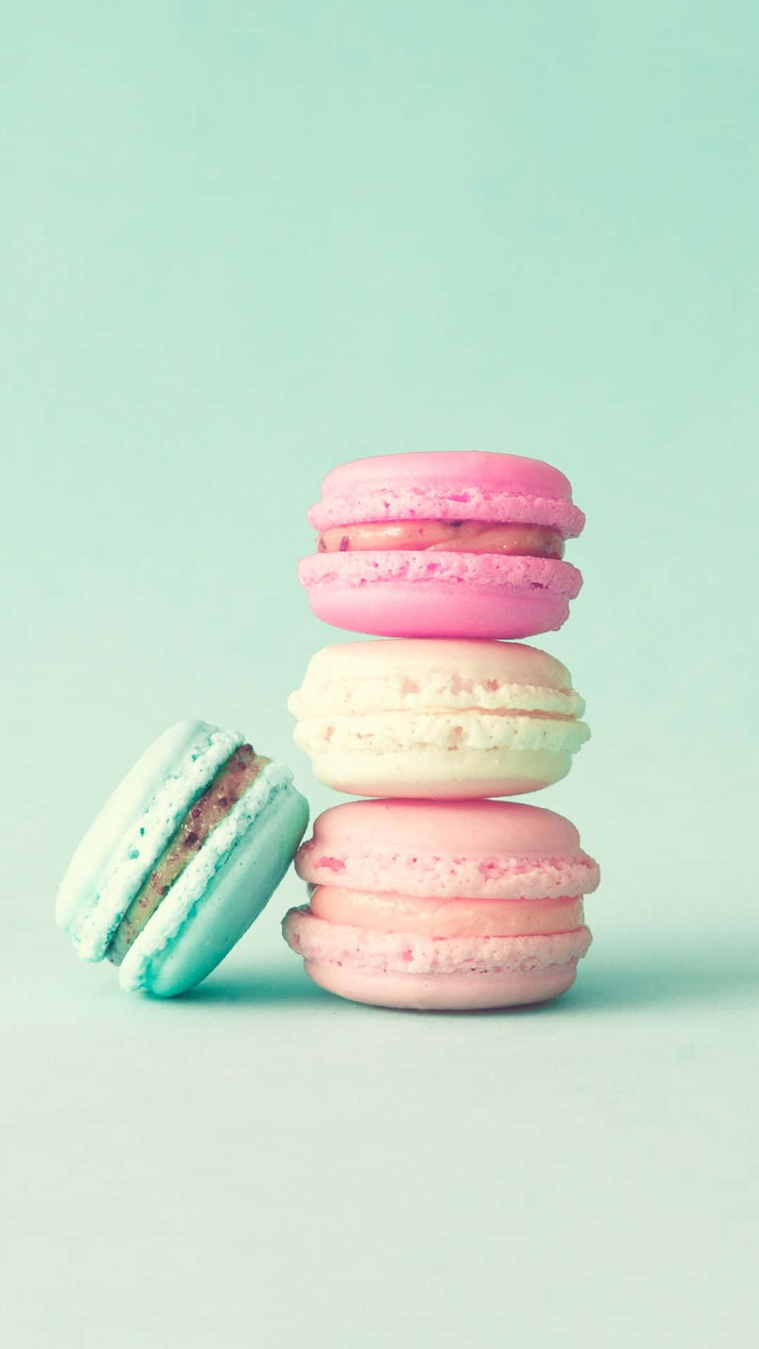 Dessert iPhone, pastel macarons, pink cream, Full HD Phone Wallpaper