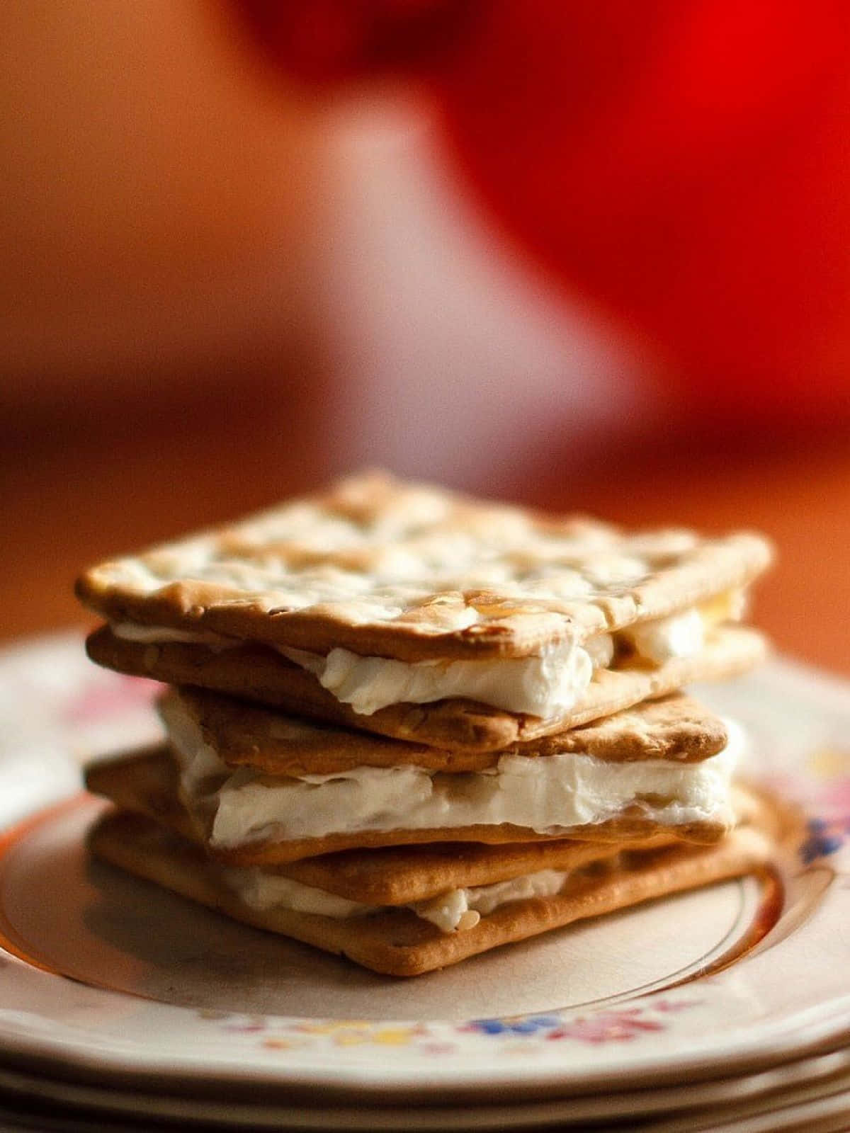 Dessert iPhone, graham crackers, toasted marshmallow filling, HD Phone Wallpaper