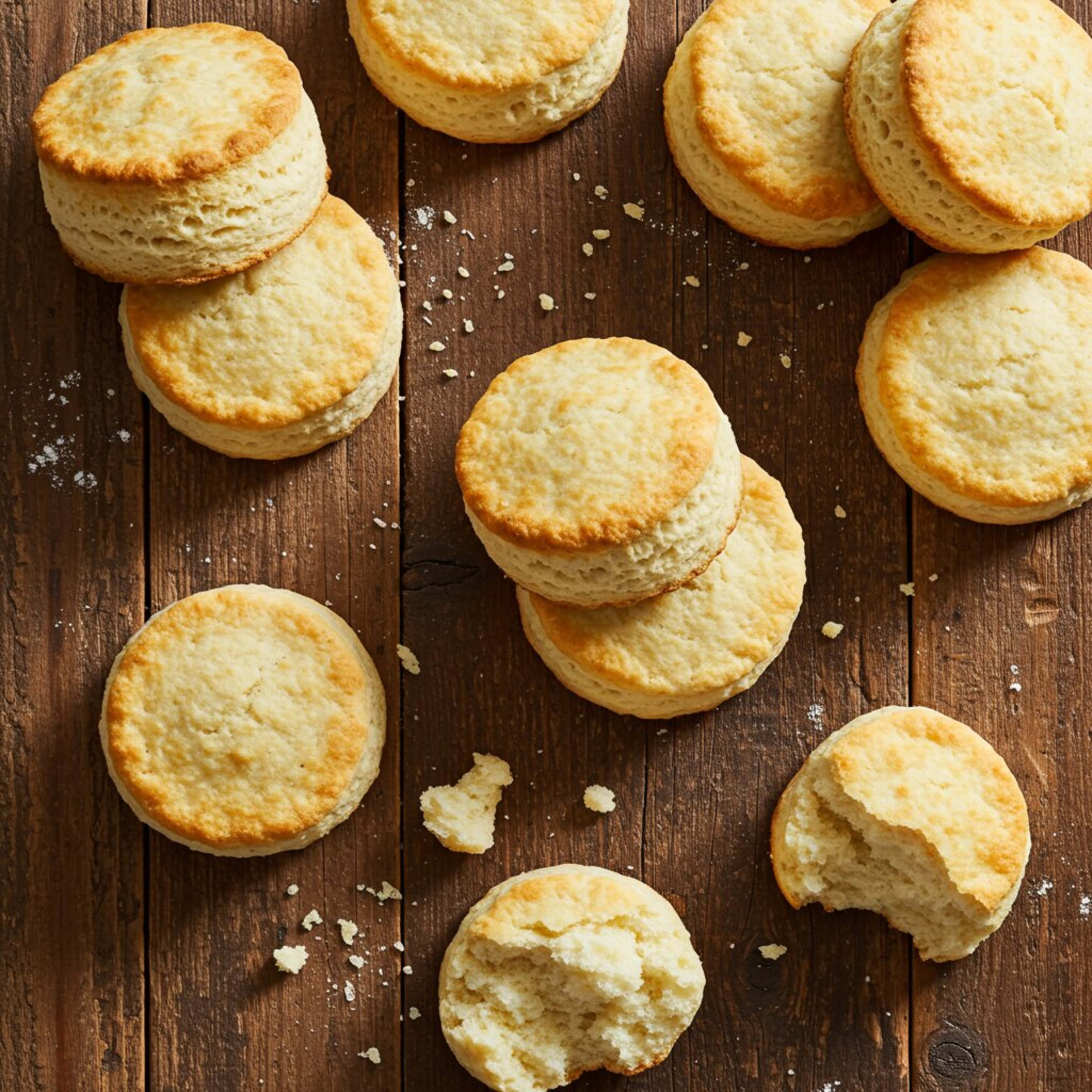 cookies, golden brown, flaky texture, 4K Desktop Wallpaper