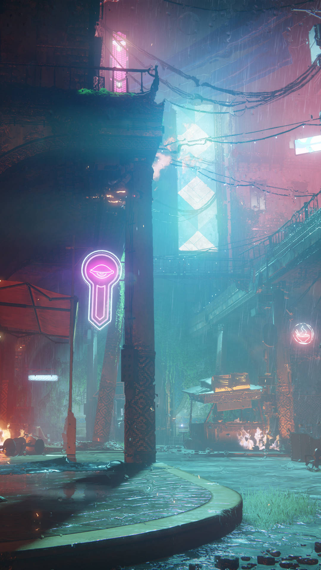 Destiny 2, 1080x1920, neon lights, Full HD Phone Wallpaper
