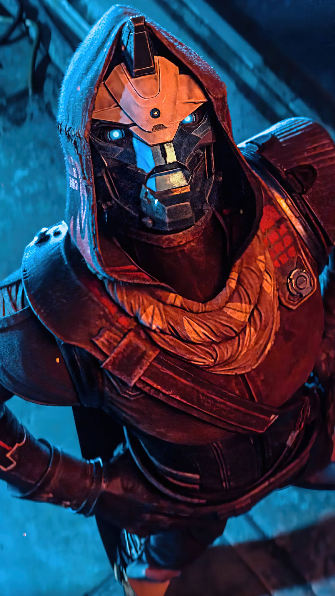 Destiny 2, cybernetic warrior, hooded armor, Full HD Phone Wallpaper