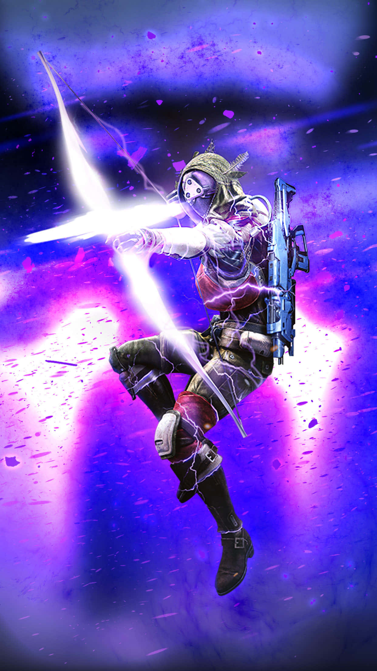 Destiny 2 Hunter, glowing sword, futuristic armor, Full HD Phone Wallpaper