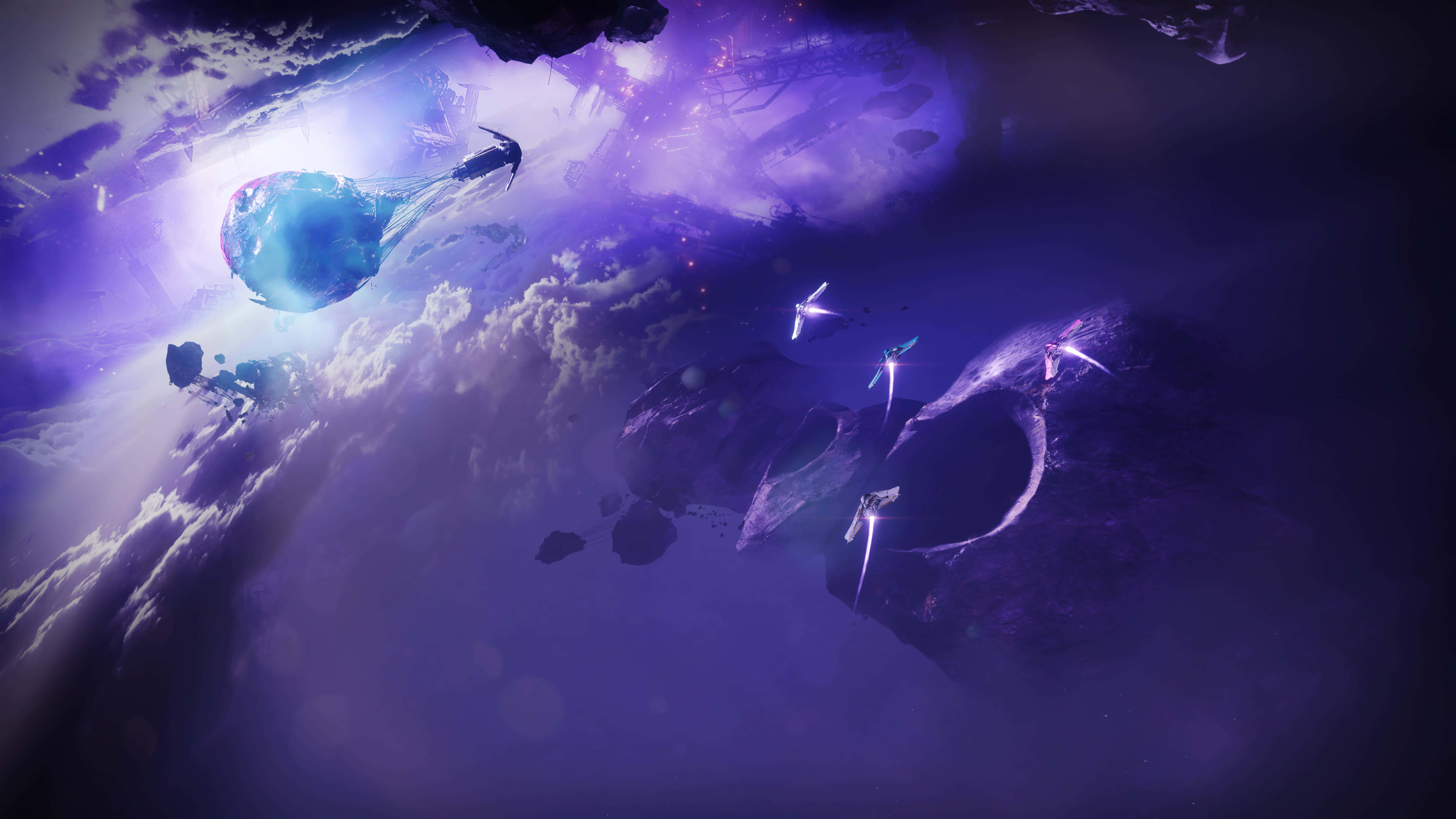 Destiny 2, Hunter, cosmic nebula, 8K Desktop Wallpaper