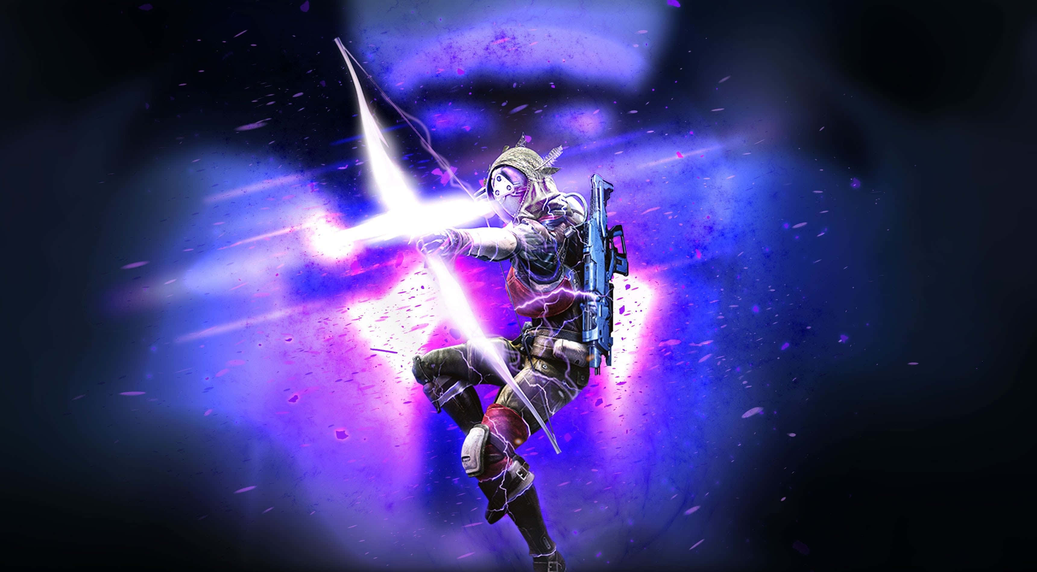 Destiny 2, Hunter, glowing sword, 2K Desktop Wallpaper