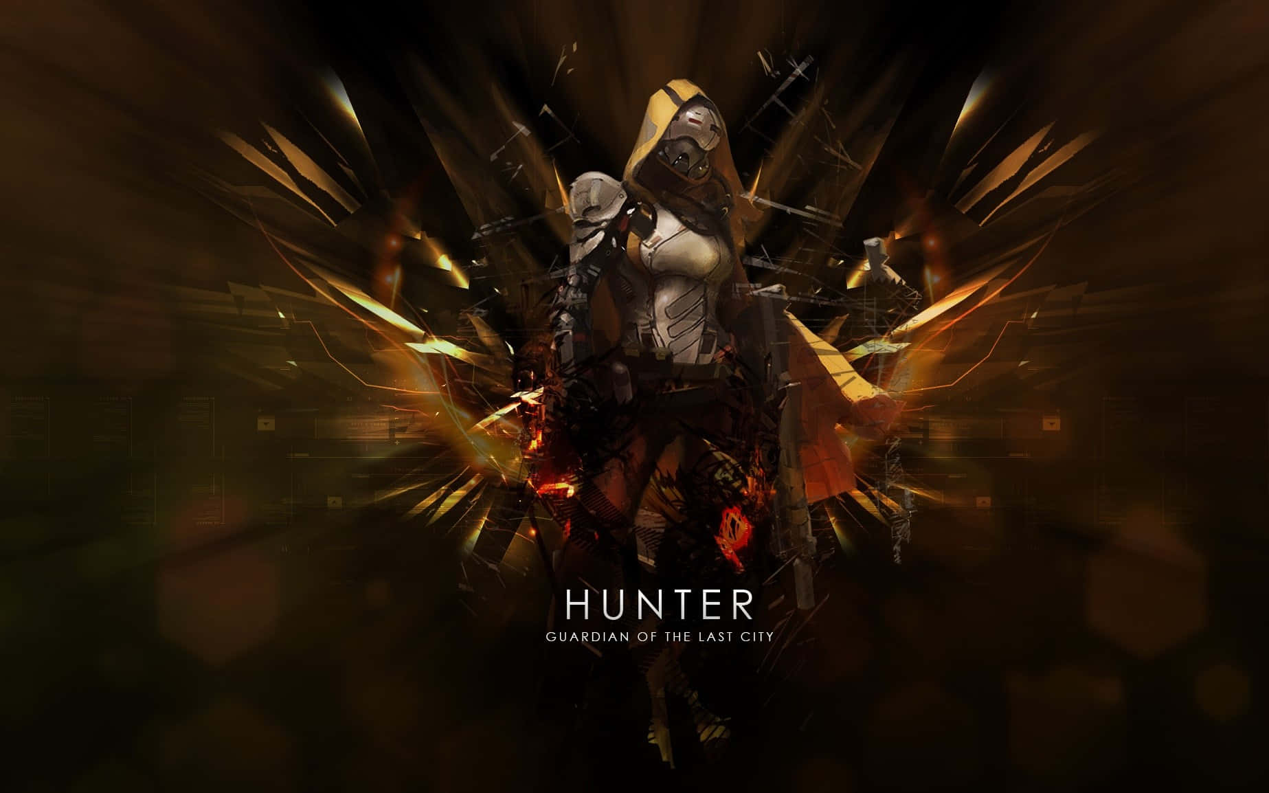 Destiny 2, Hunter, hooded armored hunter, HD Desktop Wallpaper