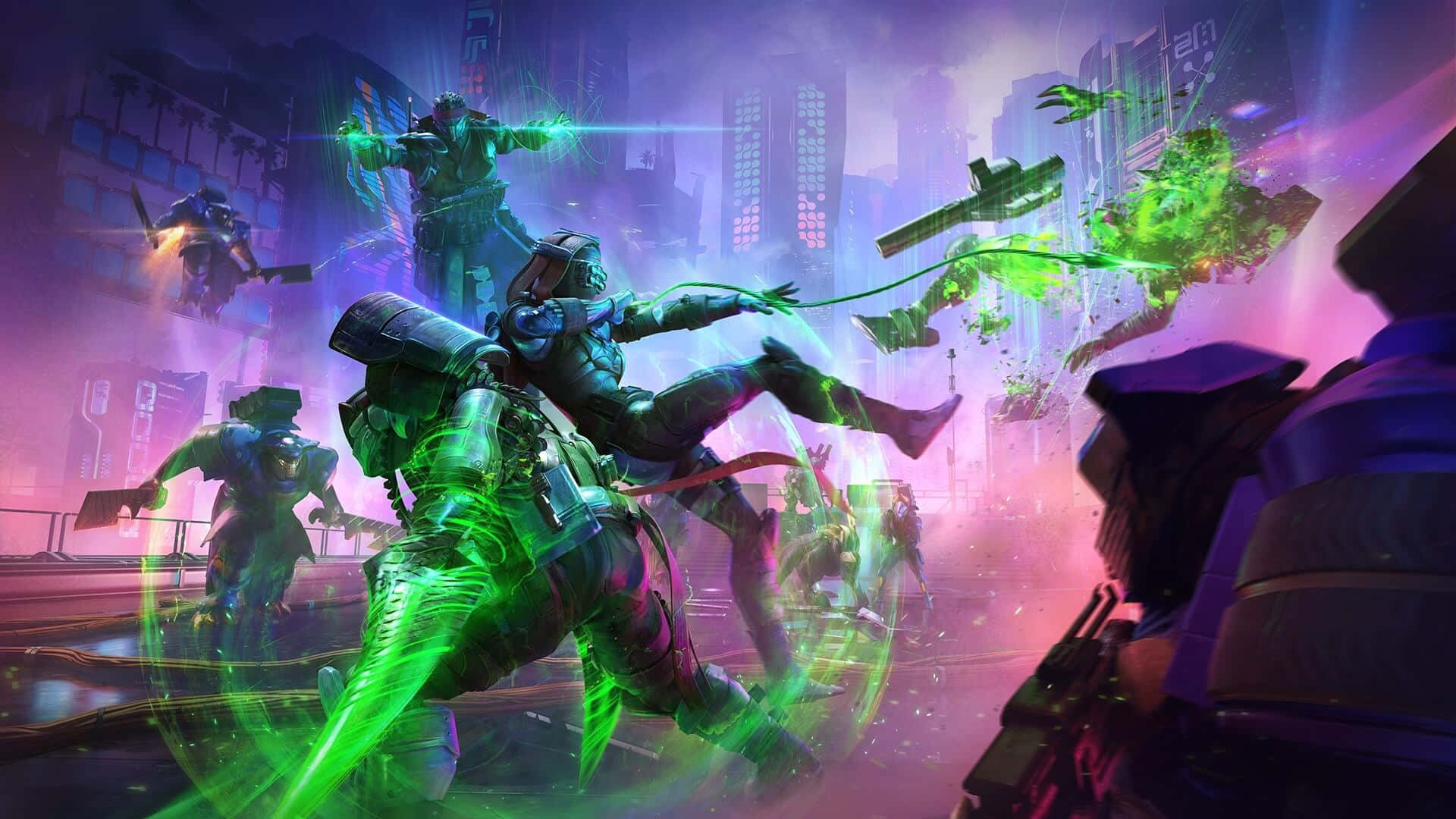 Destiny 2 Lightfall, futuristic soldier, glowing green energy, Full HD Desktop Wallpaper
