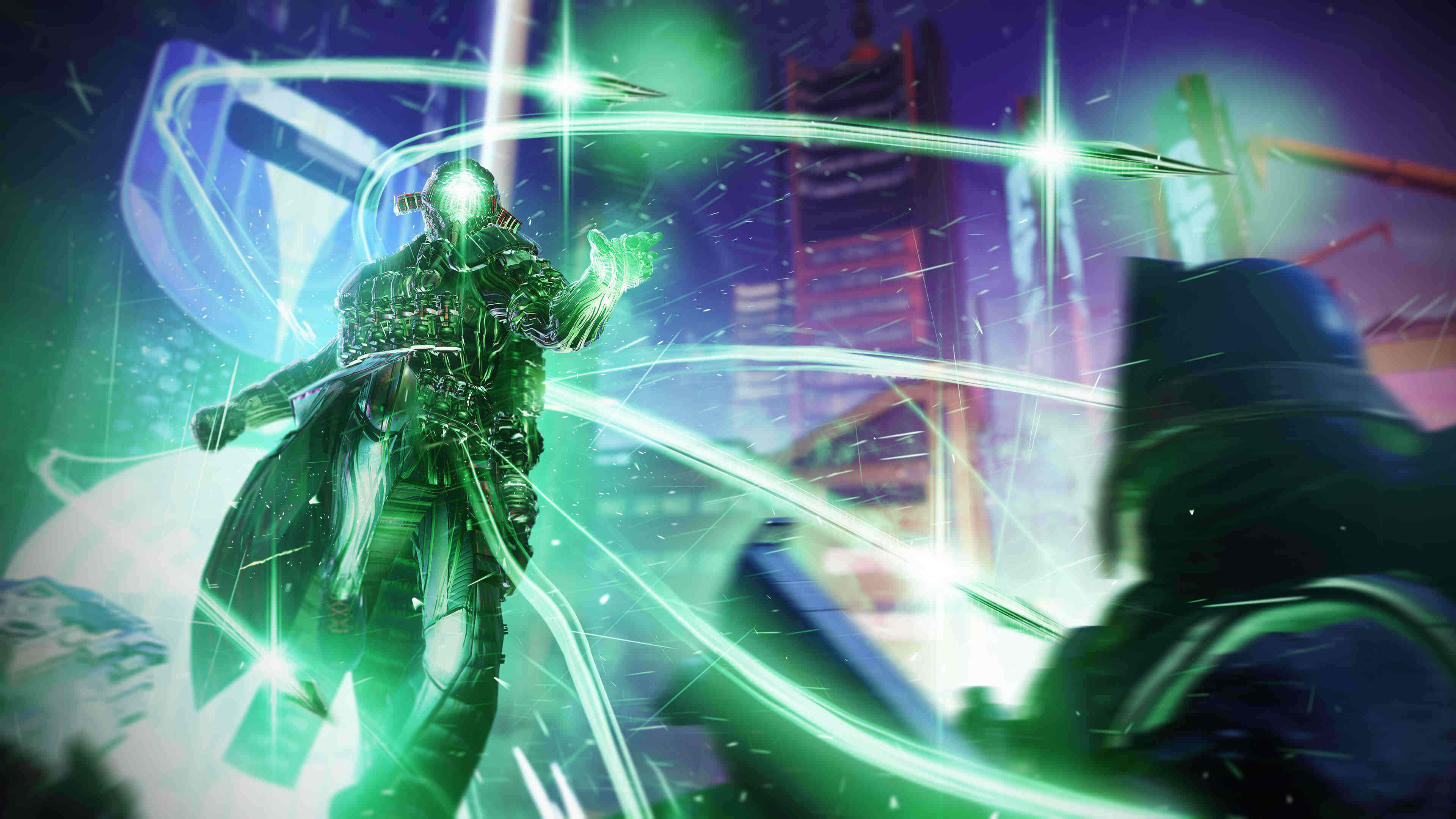 Destiny 2 Lightfall, Strand abilities, green armor, 4K Desktop Wallpaper