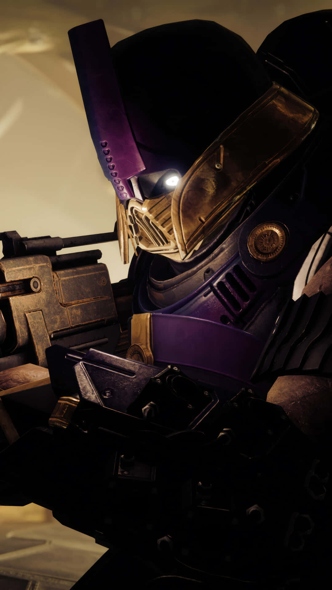 Destiny 2 Lightfall, Guardian armor, purple and gold armor, Full HD Phone Wallpaper
