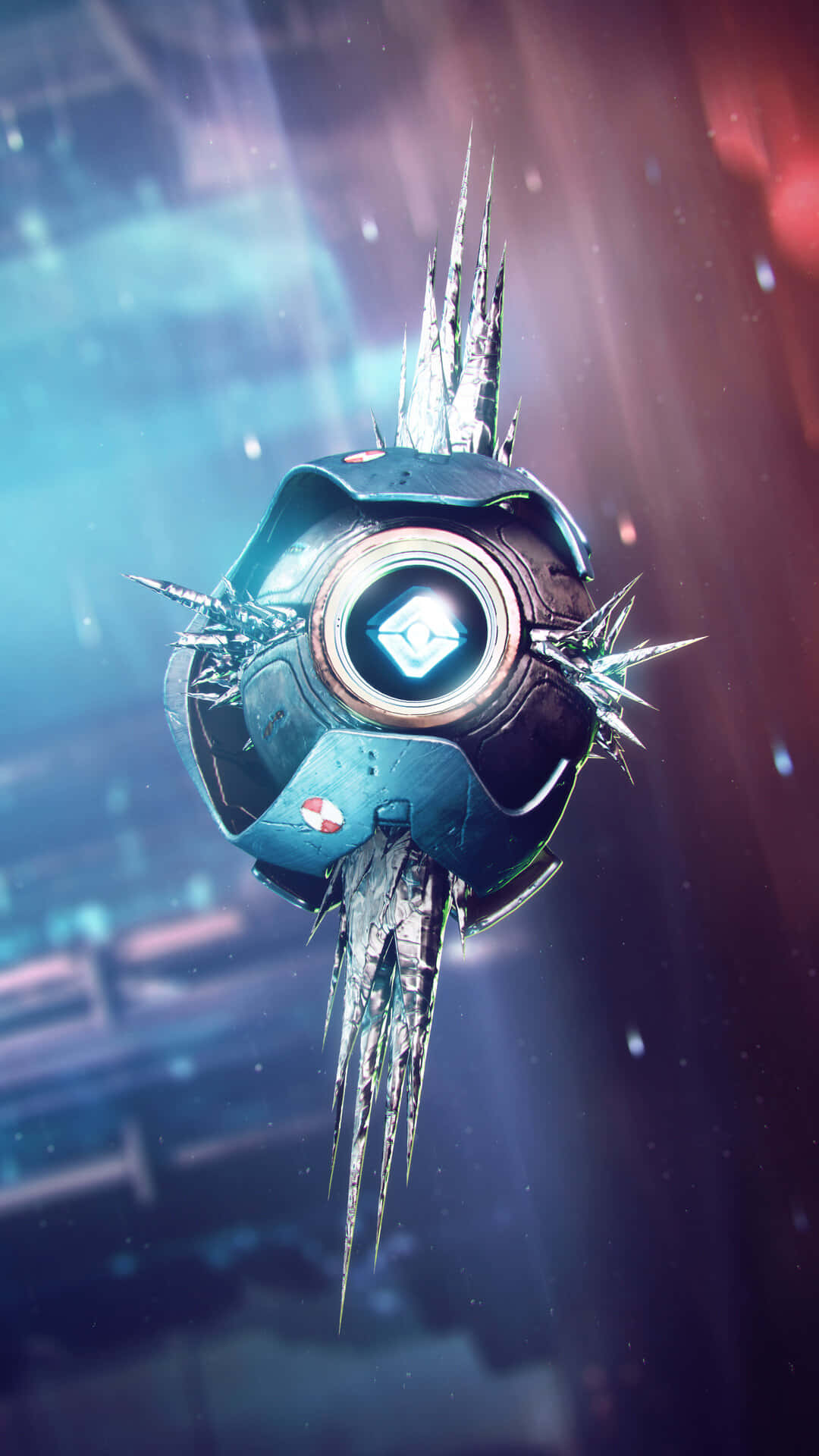 Destiny 2 Lightfall, spiked teal spaceship, glowing blue core, Full HD Phone Wallpaper