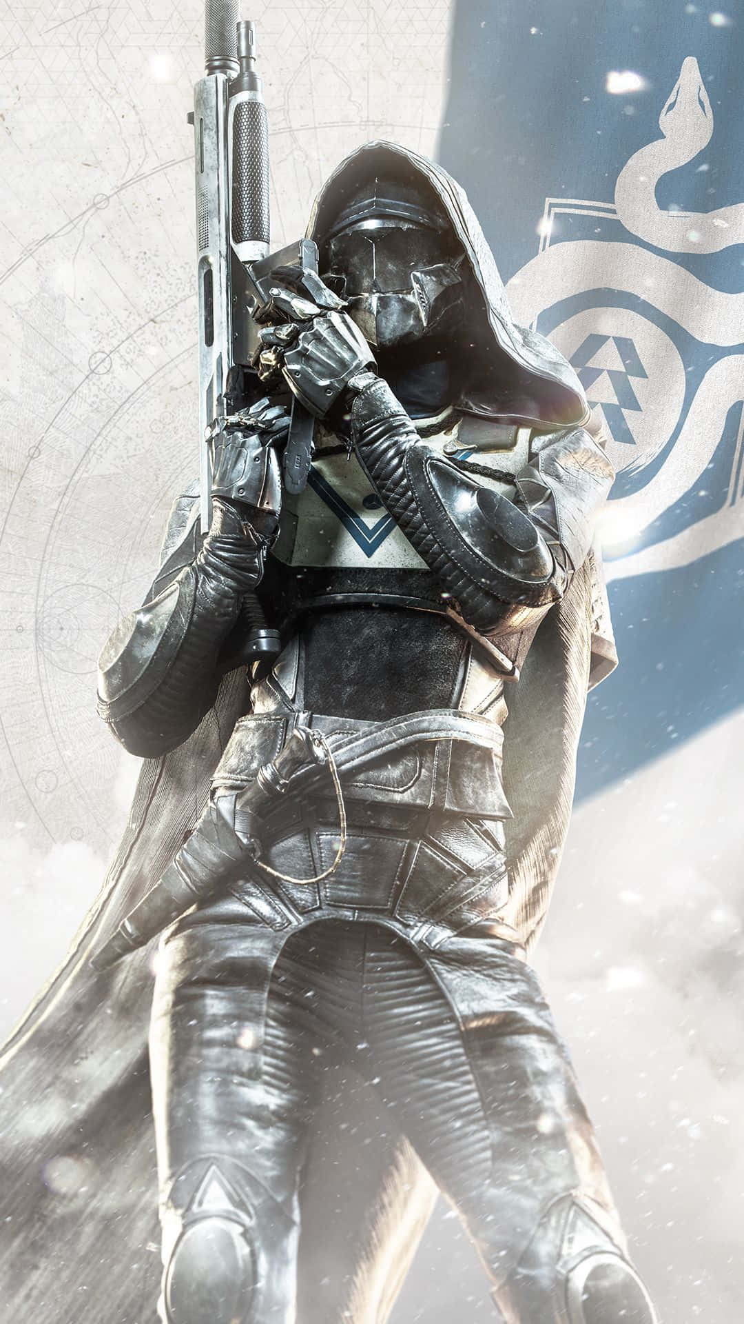 Destiny 2, hooded armored warrior, dark gear, Full HD Phone Wallpaper