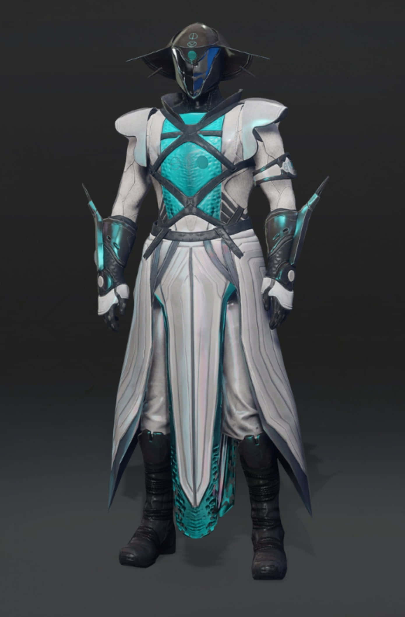 Destiny 2, white and teal, futuristic armored warrior, Full HD Phone Wallpaper