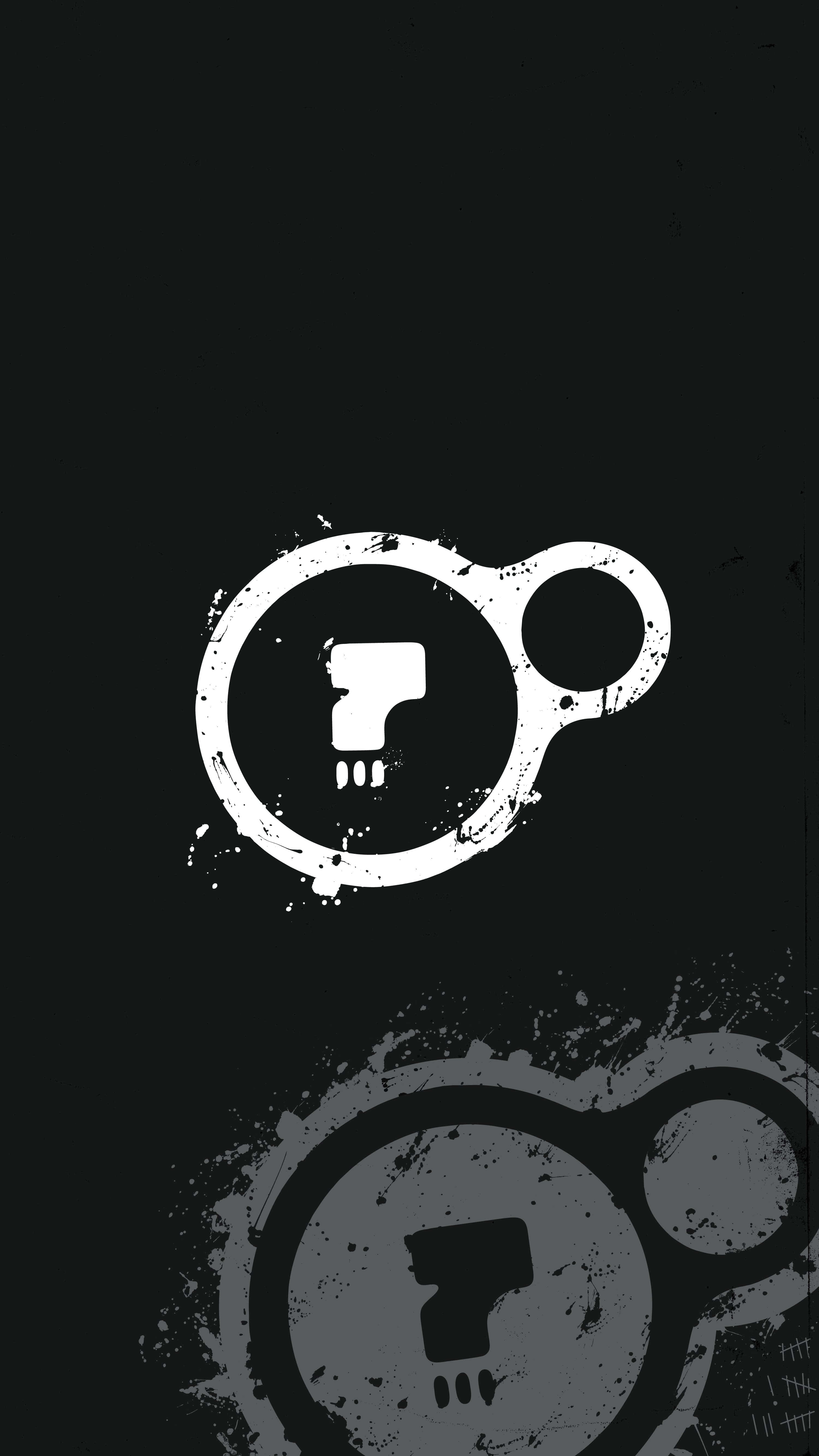 Destiny 2, black background, white and gray circular logos, 5K Phone Wallpaper