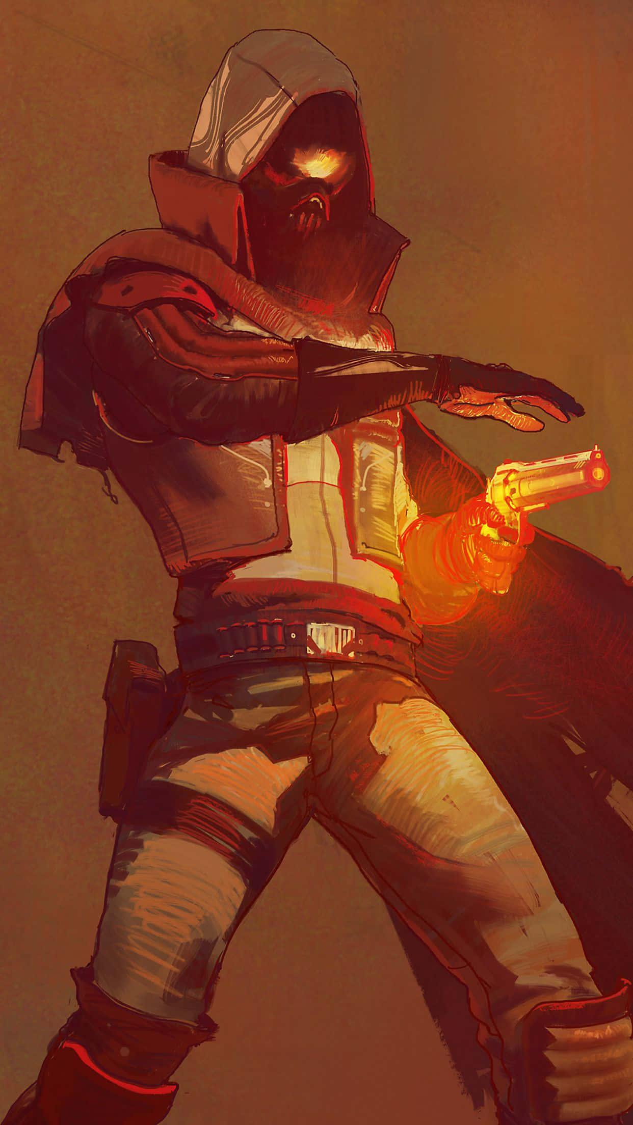 Destiny 2, hooded assassin, glowing eyes, Full HD Phone Wallpaper