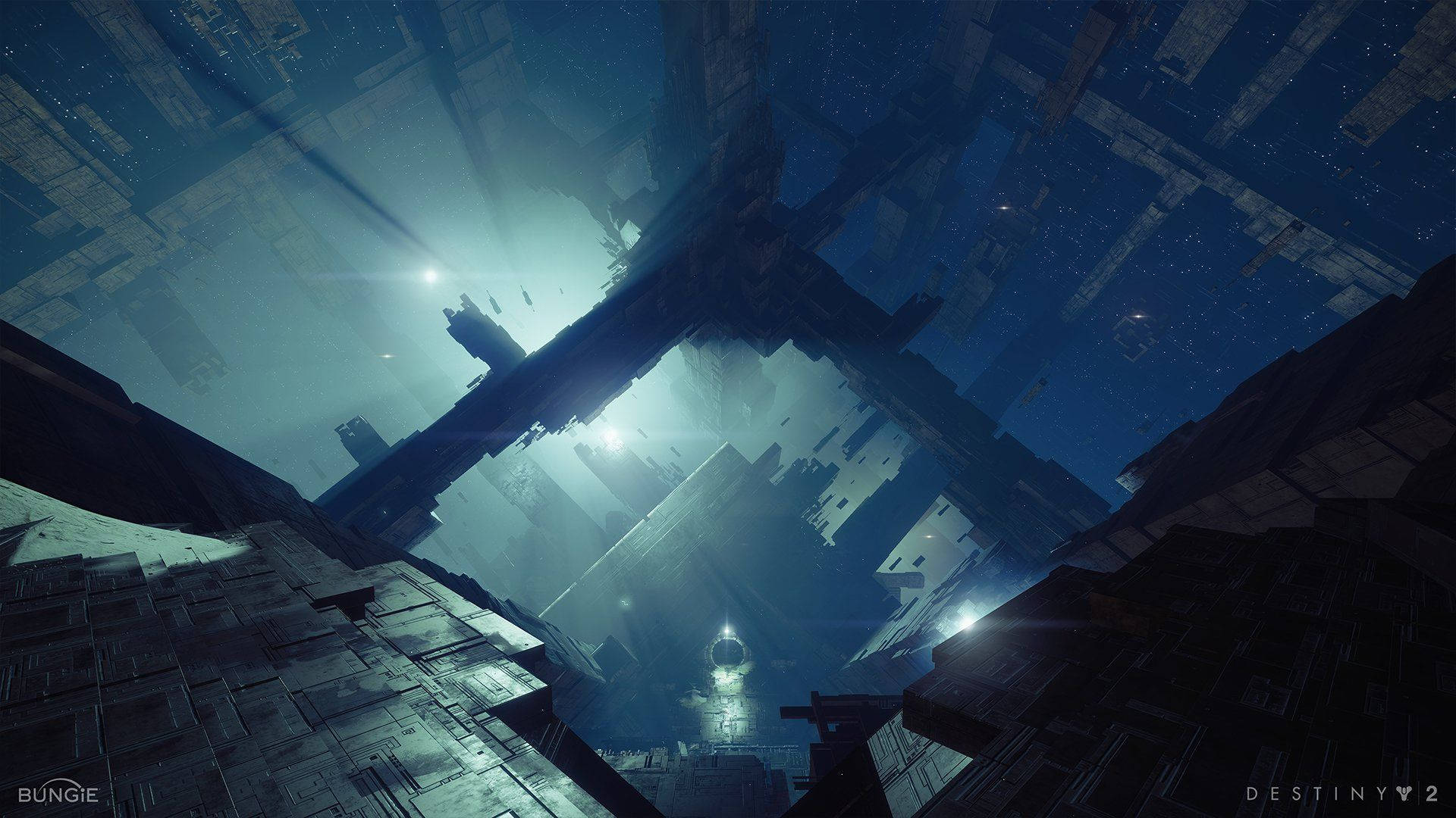 Destiny 2 Shadowkeep, futuristic city, deep space, Full HD Desktop Wallpaper