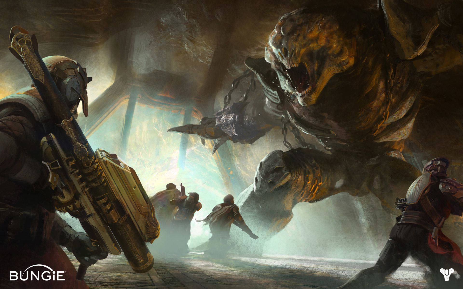 Destiny 2 Shadowkeep, MMO features, armored warriors, Full HD Desktop Wallpaper