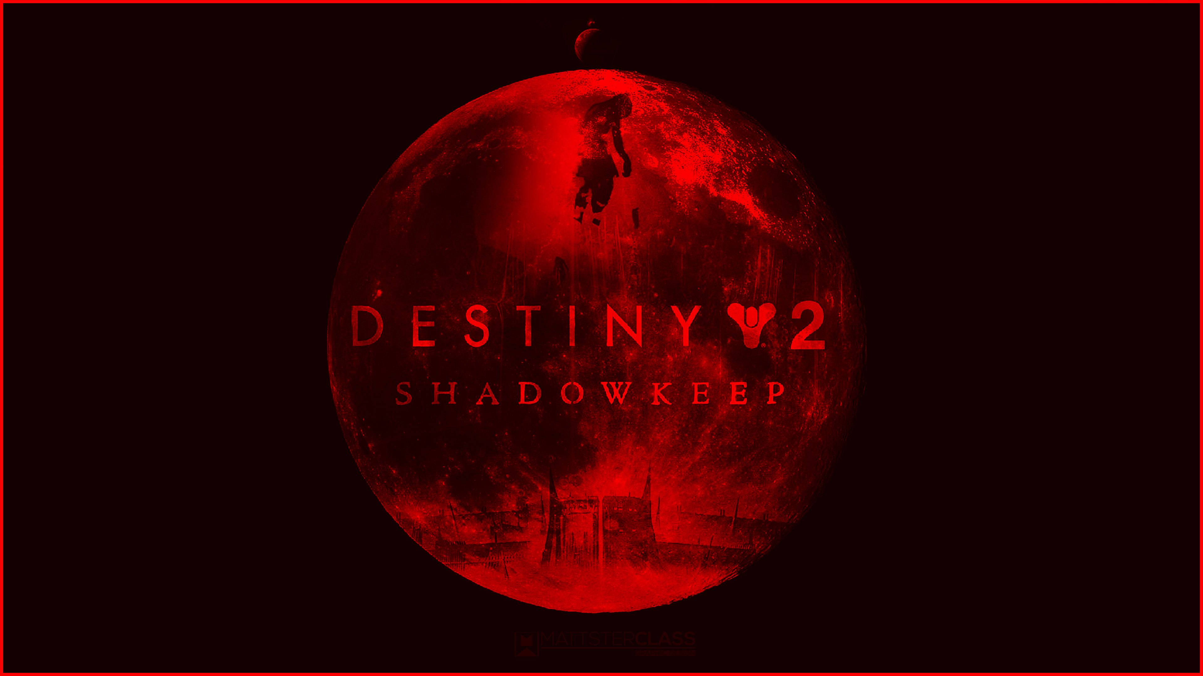 Destiny 2 Shadowkeep, Red Moon, glowing red planet, 4K Desktop Wallpaper