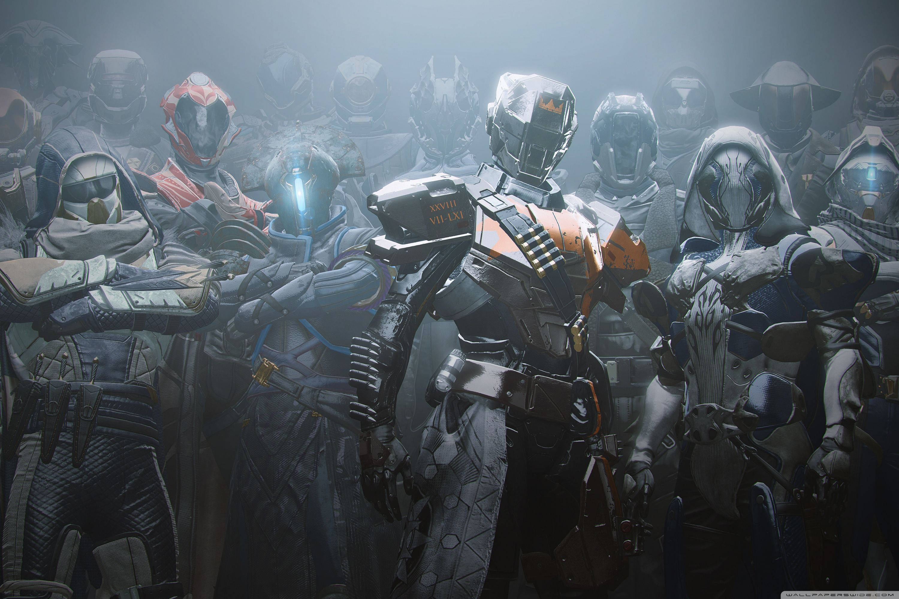 Destiny 2 Shadowkeep, soldier warriors, armored futuristic warriors, 2K Desktop Wallpaper