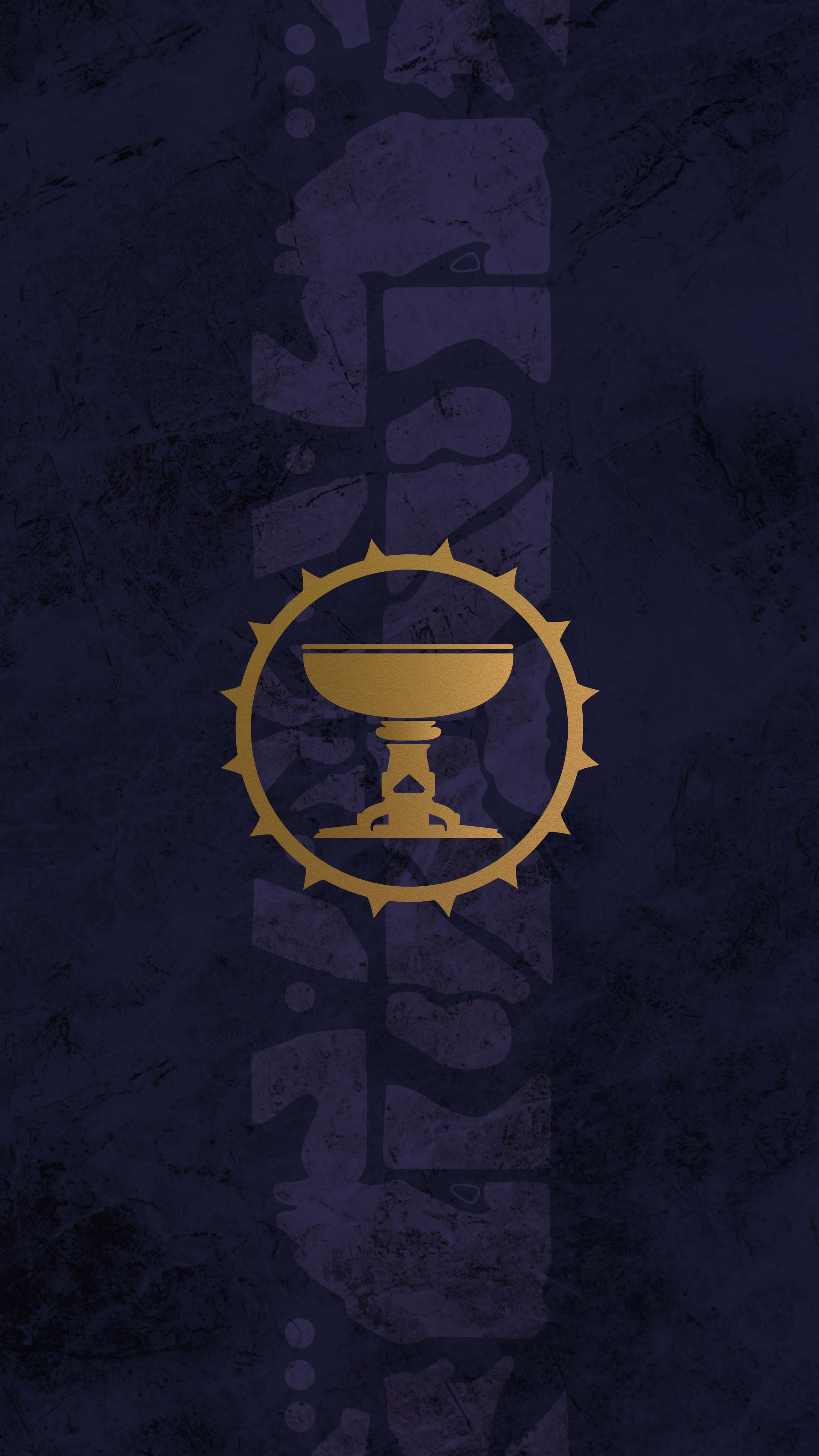 Destiny 2, golden chalice emblem, spiked ring, 5K Phone Wallpaper