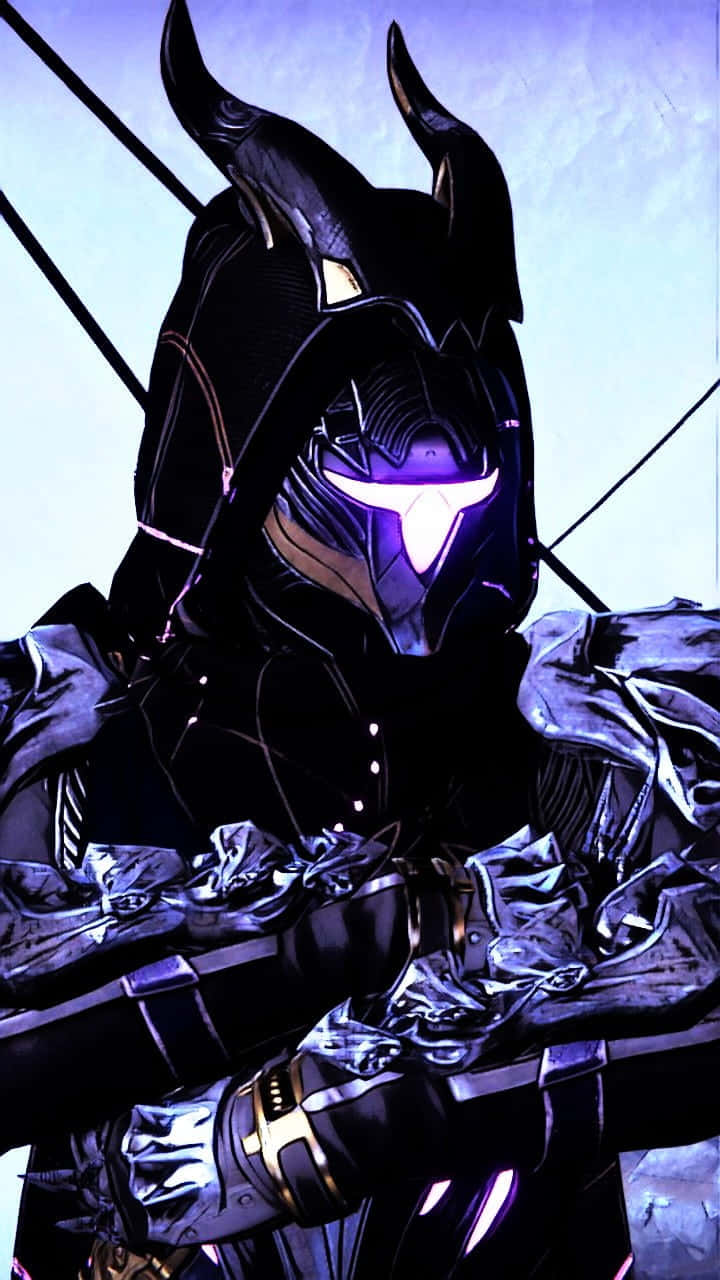 Destiny 2, glowing purple eyes, horns, HD Phone Wallpaper