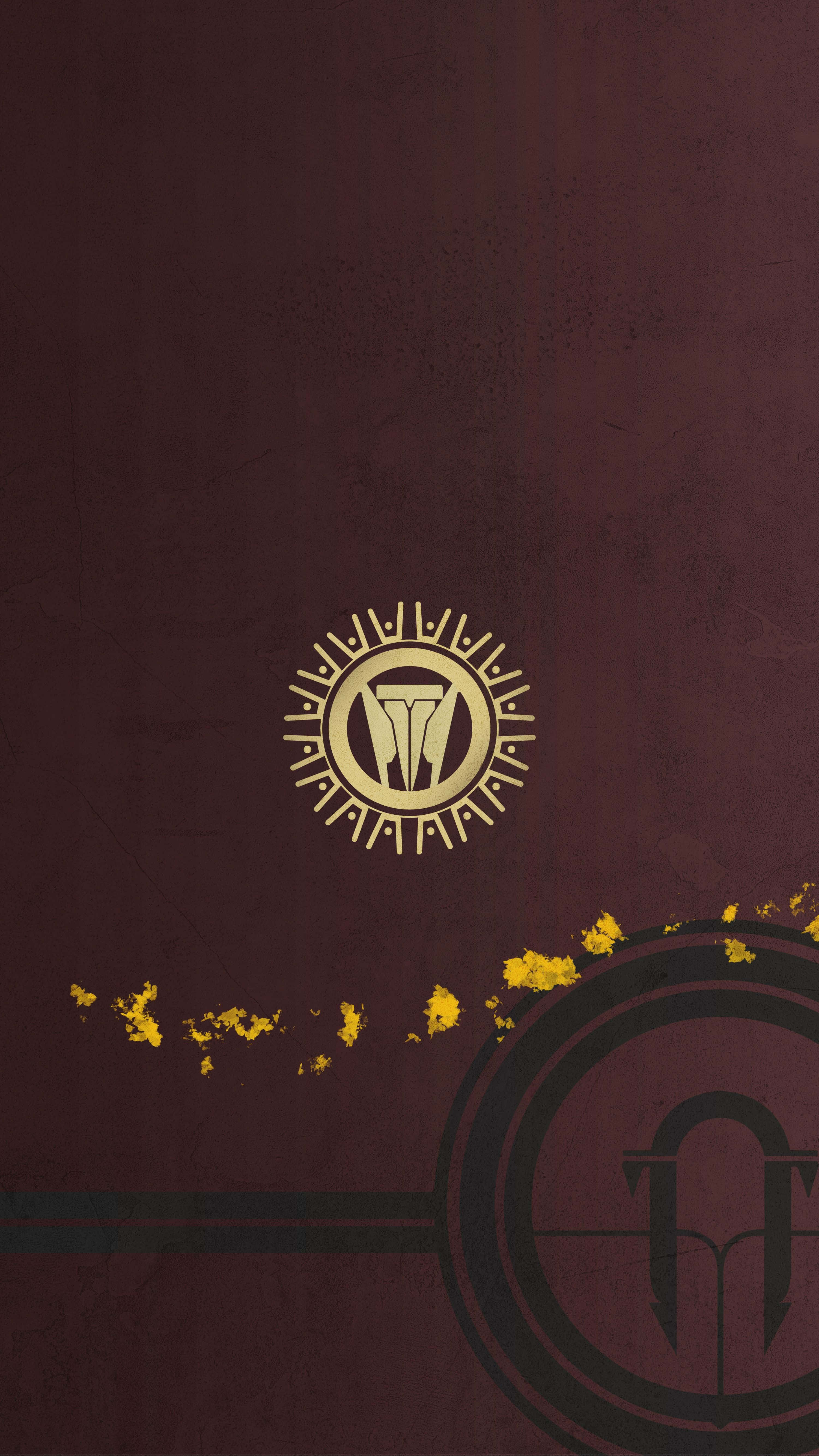 Destiny 2, golden emblem, sunburst rays, 5K Phone Wallpaper
