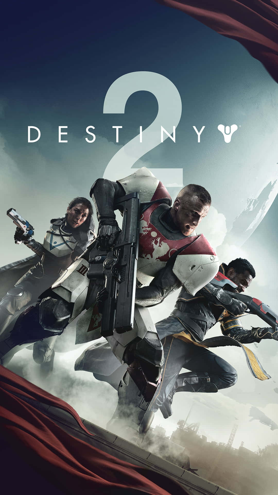 Destiny 2, space warriors, cosmic backdrop, Full HD Phone Wallpaper