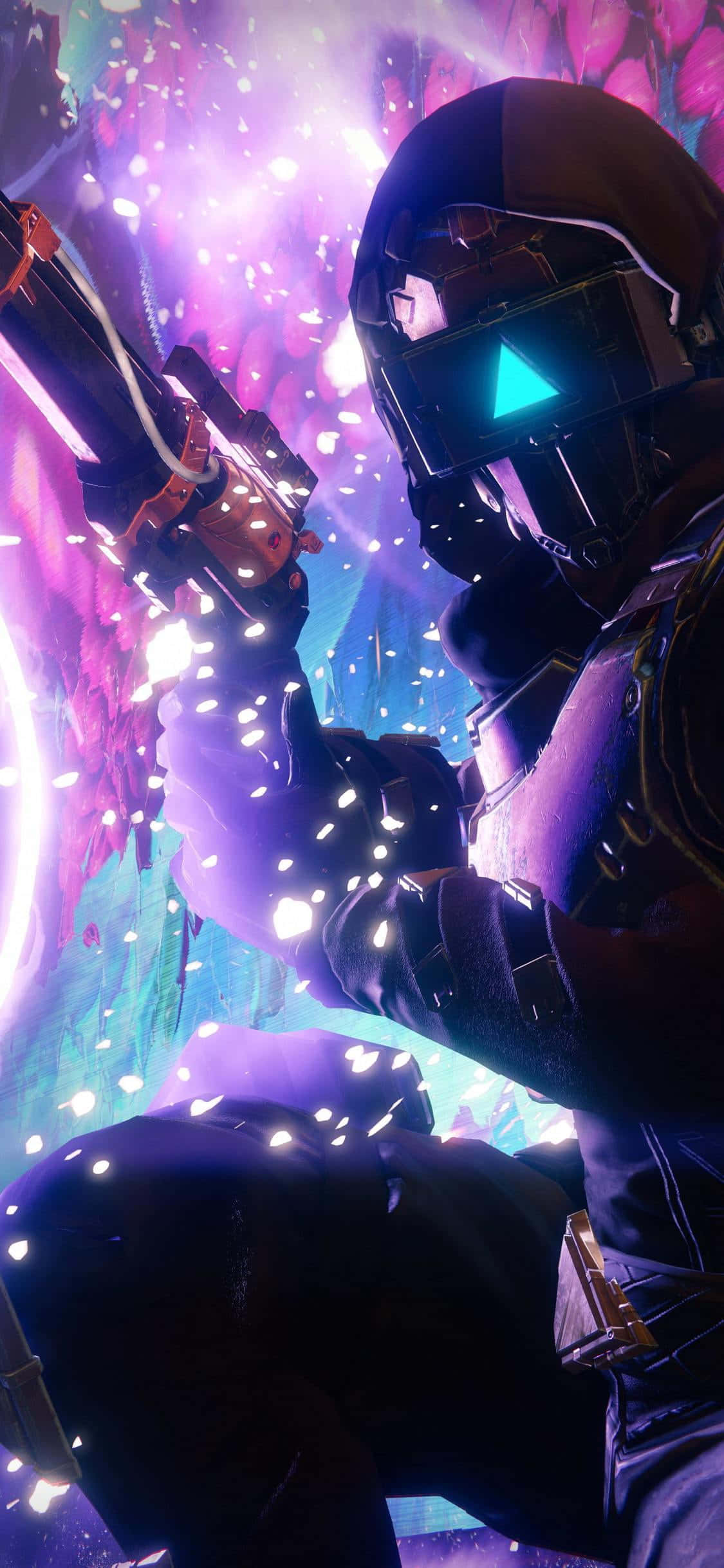 Destiny 2, futuristic warrior, glowing helmet, Full HD Phone Wallpaper