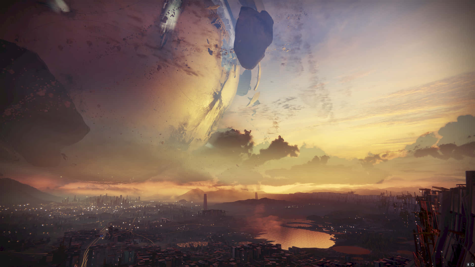 Destiny 2, 4K UHD, futuristic cityscape, Full HD Desktop Wallpaper