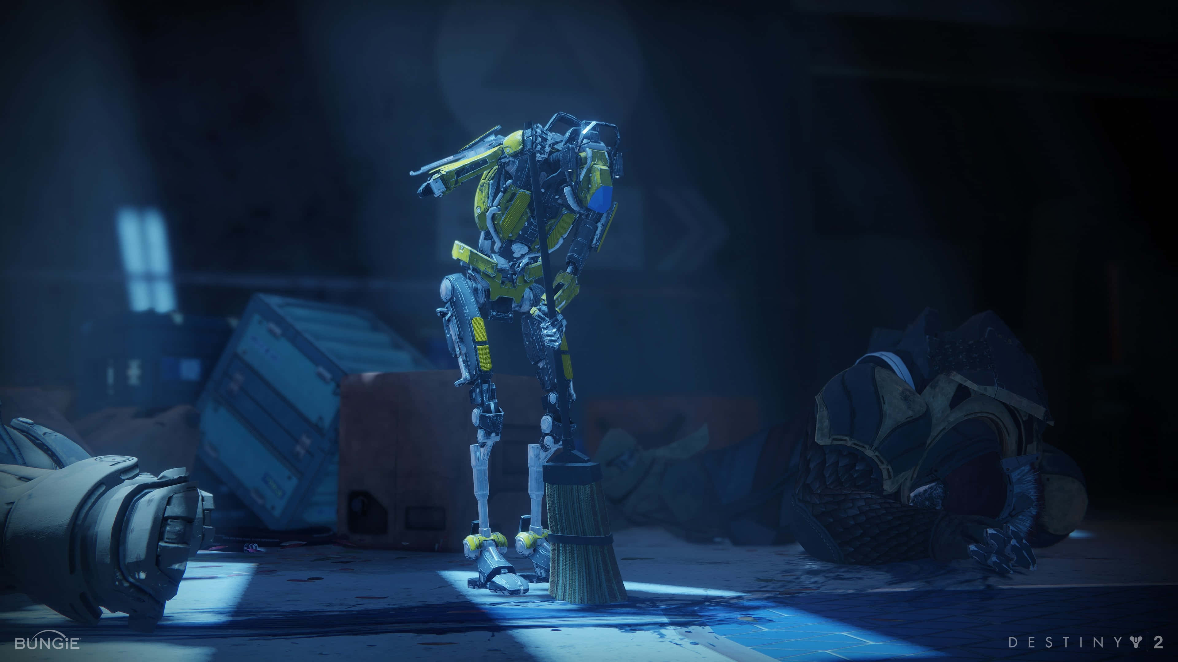 Destiny 2, robot, yellow and black, 4K Desktop Wallpaper