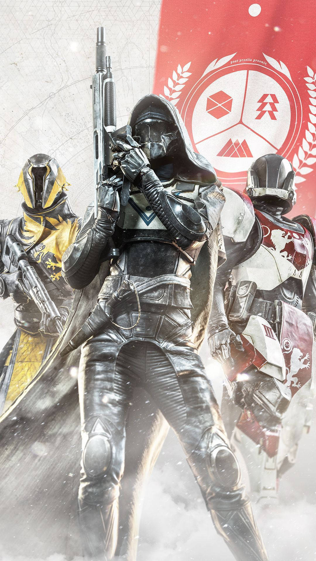Destiny 2, armored soldiers, futuristic gear, Full HD Phone Wallpaper