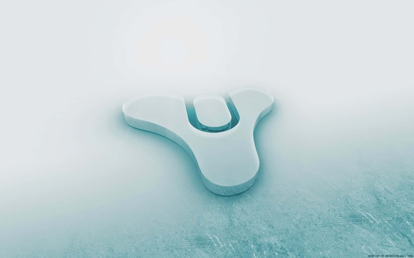Destiny, Pastel Green, white abstract Y-shaped object, HD Desktop Wallpaper