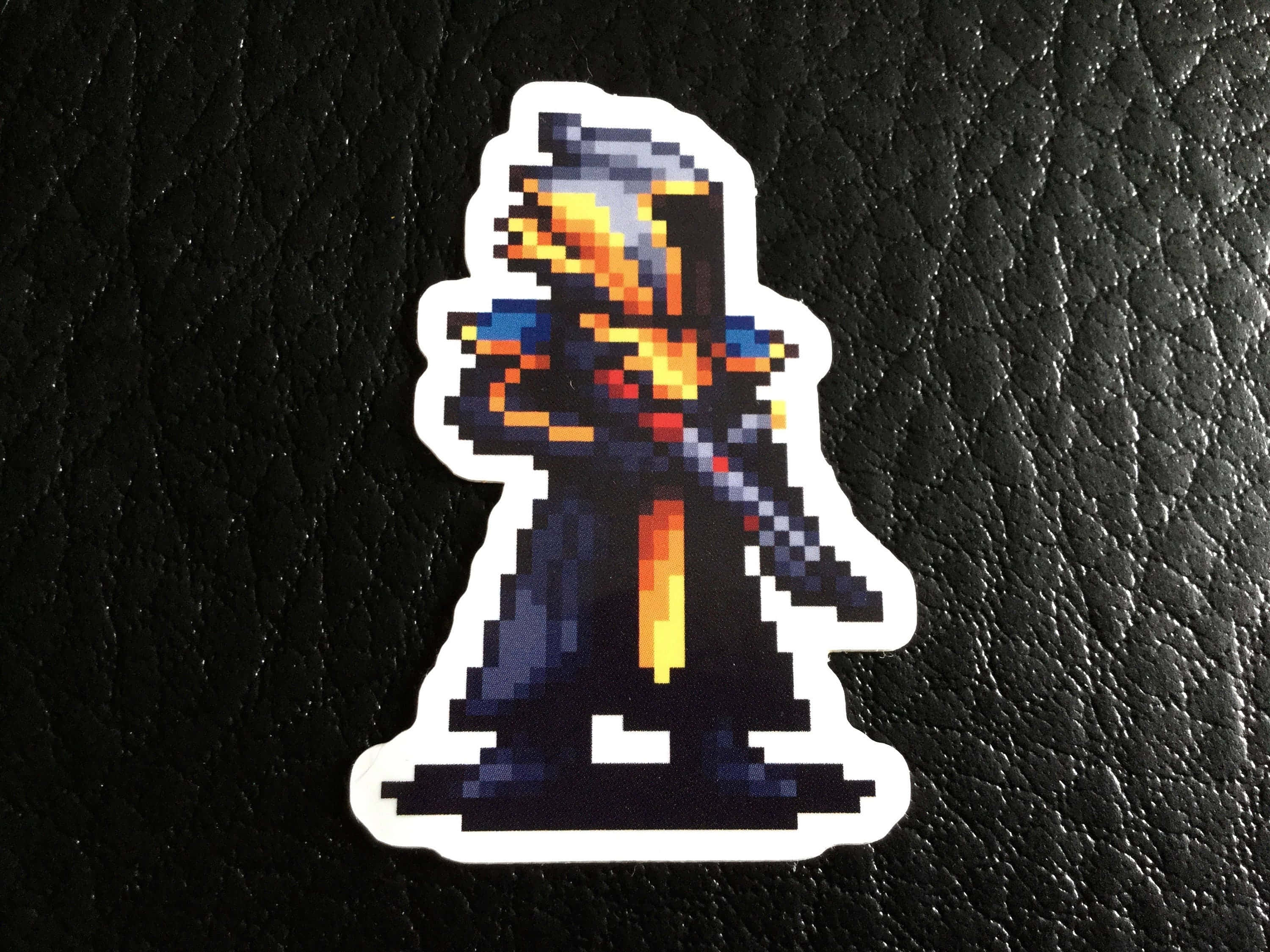 Destiny, pixel art, fiery hooded warrior, 2K Desktop Wallpaper