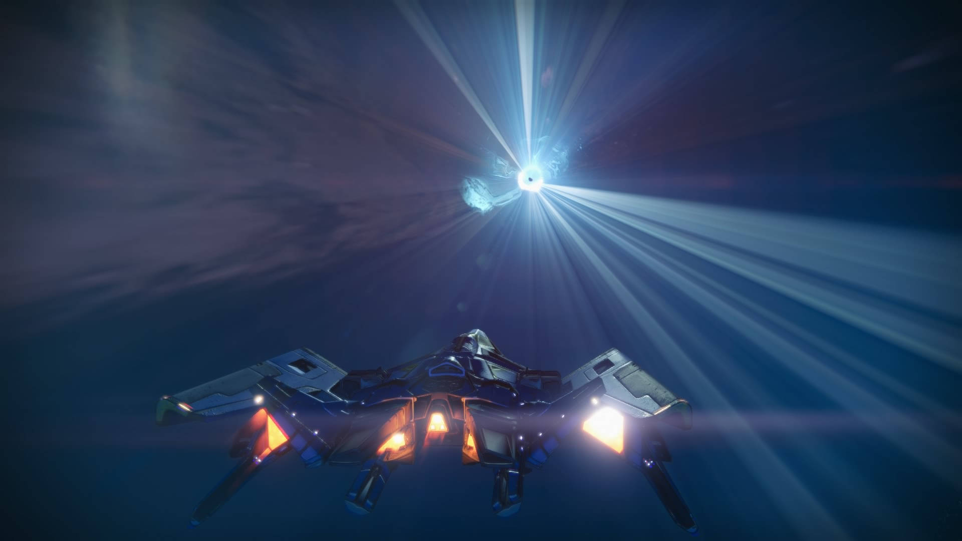 Destiny 4K, blue light, futuristic spaceship, Full HD Desktop Wallpaper
