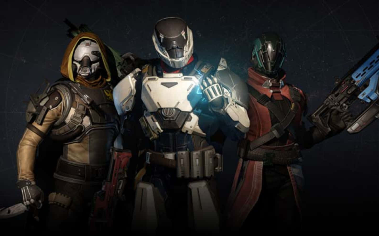 Destiny Characters, futuristic warriors, armored, HD Desktop Wallpaper