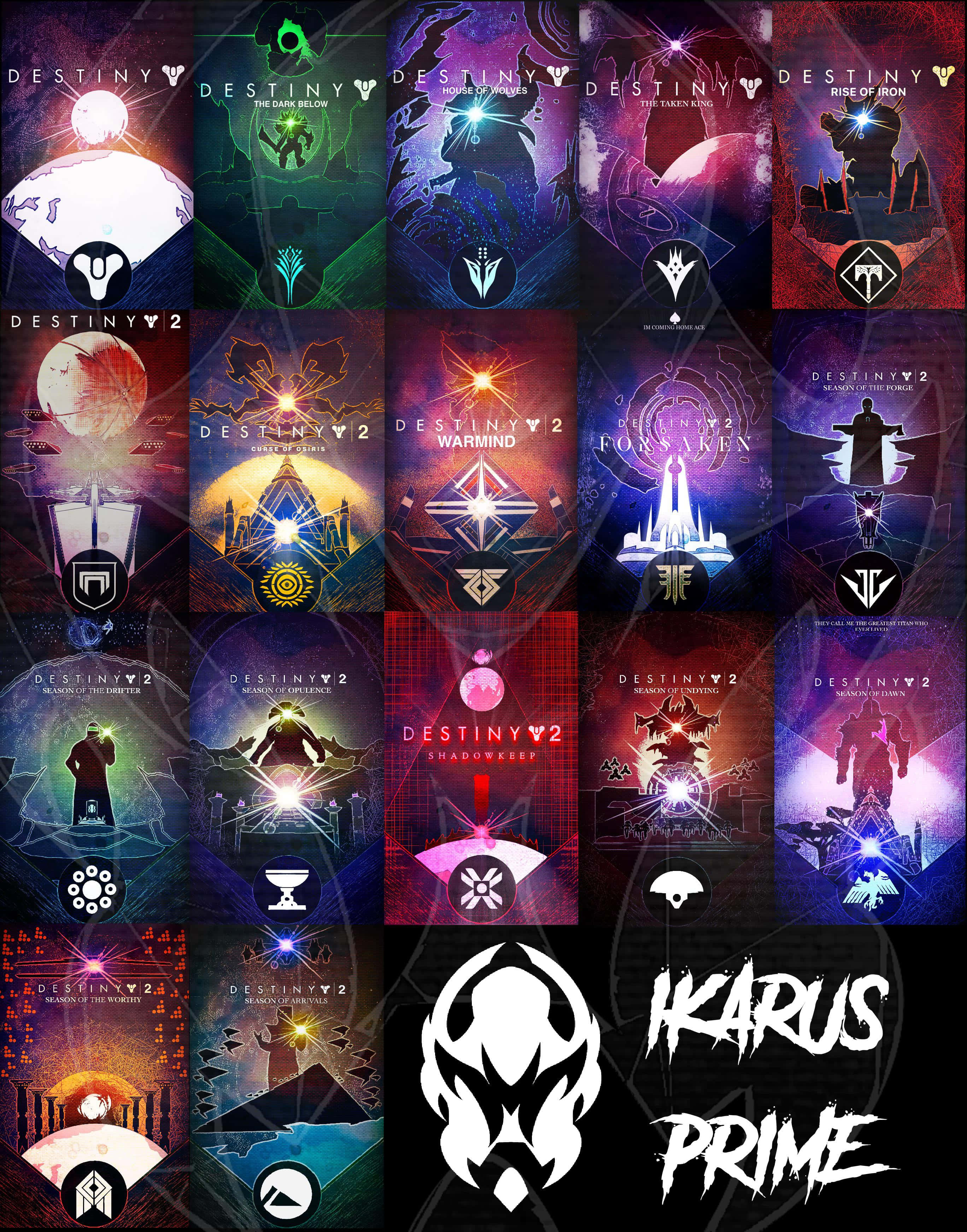 Destiny 2, glowing symbols, cosmic scenes, 2K Phone Wallpaper