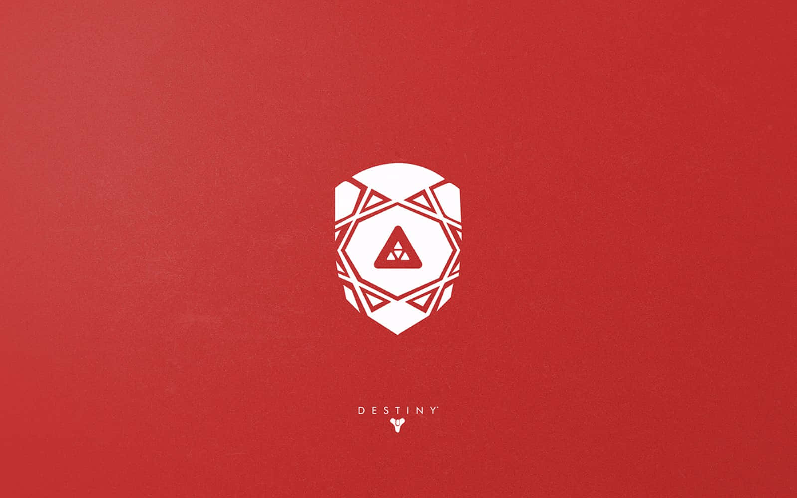 Destiny Logo, white geometric shield logo, triangle emblem, HD Desktop Wallpaper