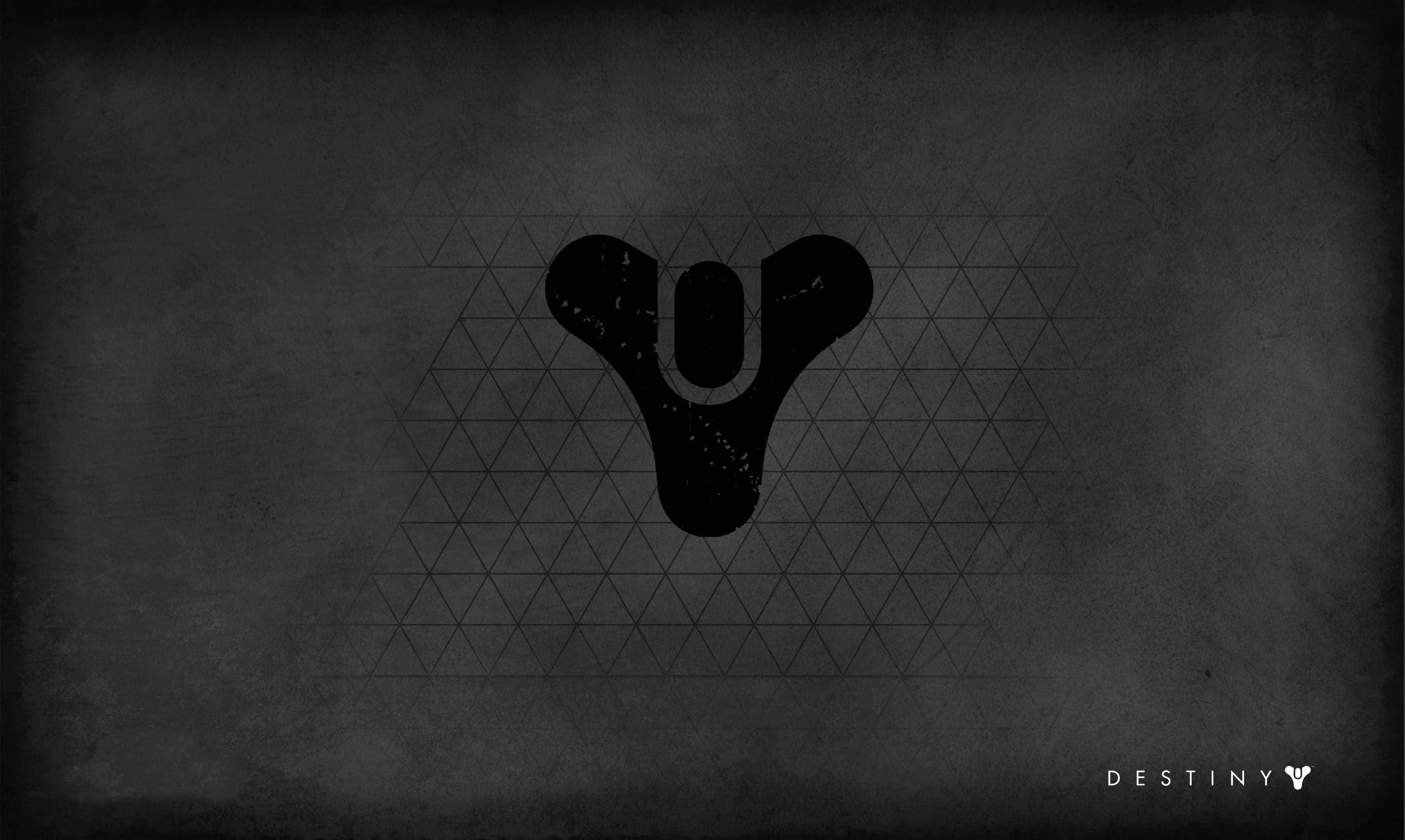 Destiny logo, dark textured wallpaper, centered, 2K Desktop Wallpaper