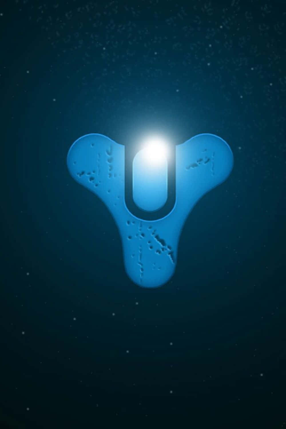 Destiny Logo, glowing blue, U-shaped logo, HD Phone Wallpaper