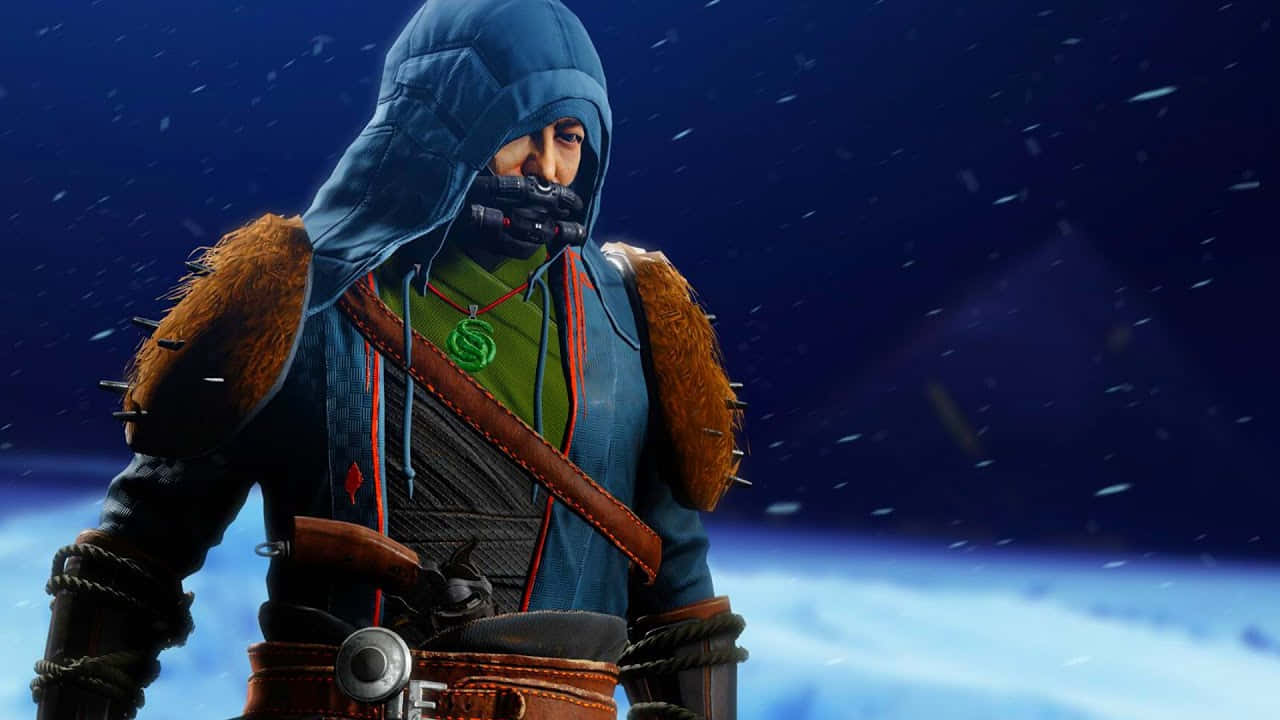 Destiny The Drifter, blue armor, fur pauldrons, HD Desktop Wallpaper