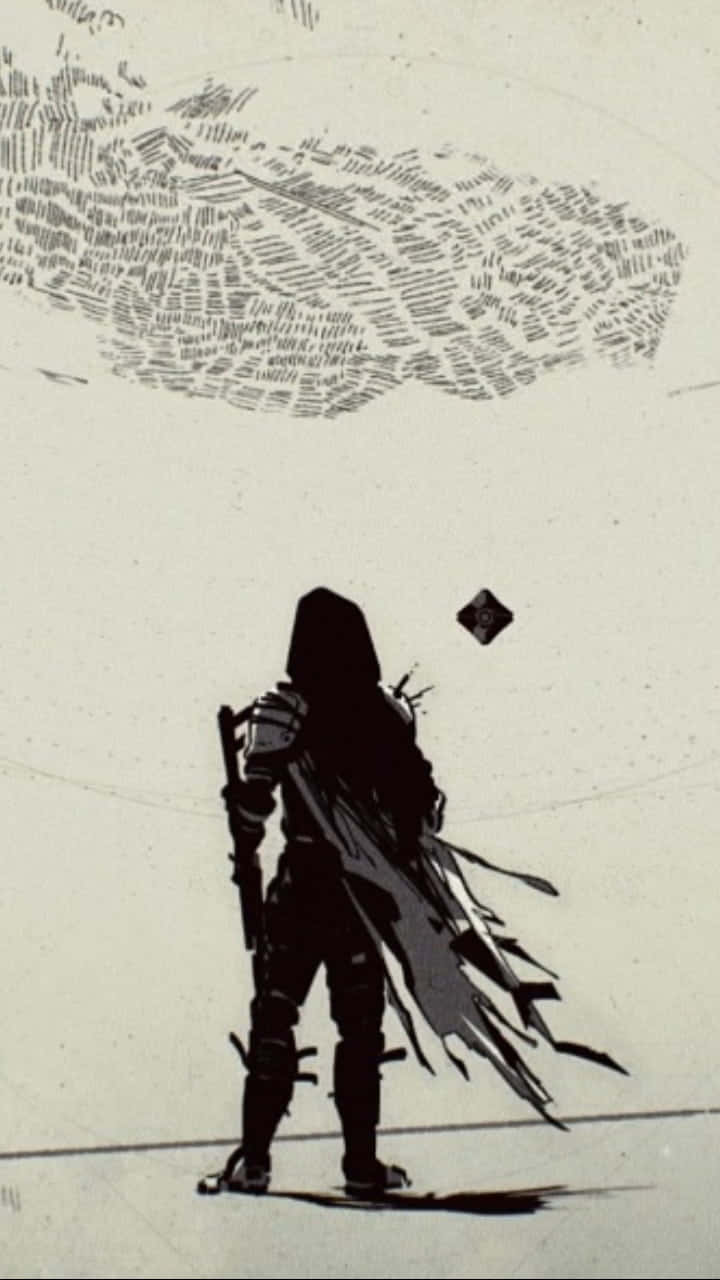 Destiny 2, hooded warrior, silhouette, HD Phone Wallpaper
