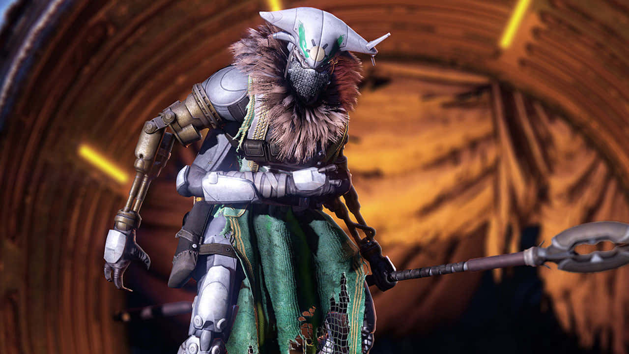 Destiny Variks, cybernetic warrior, fur collar, HD Desktop Wallpaper