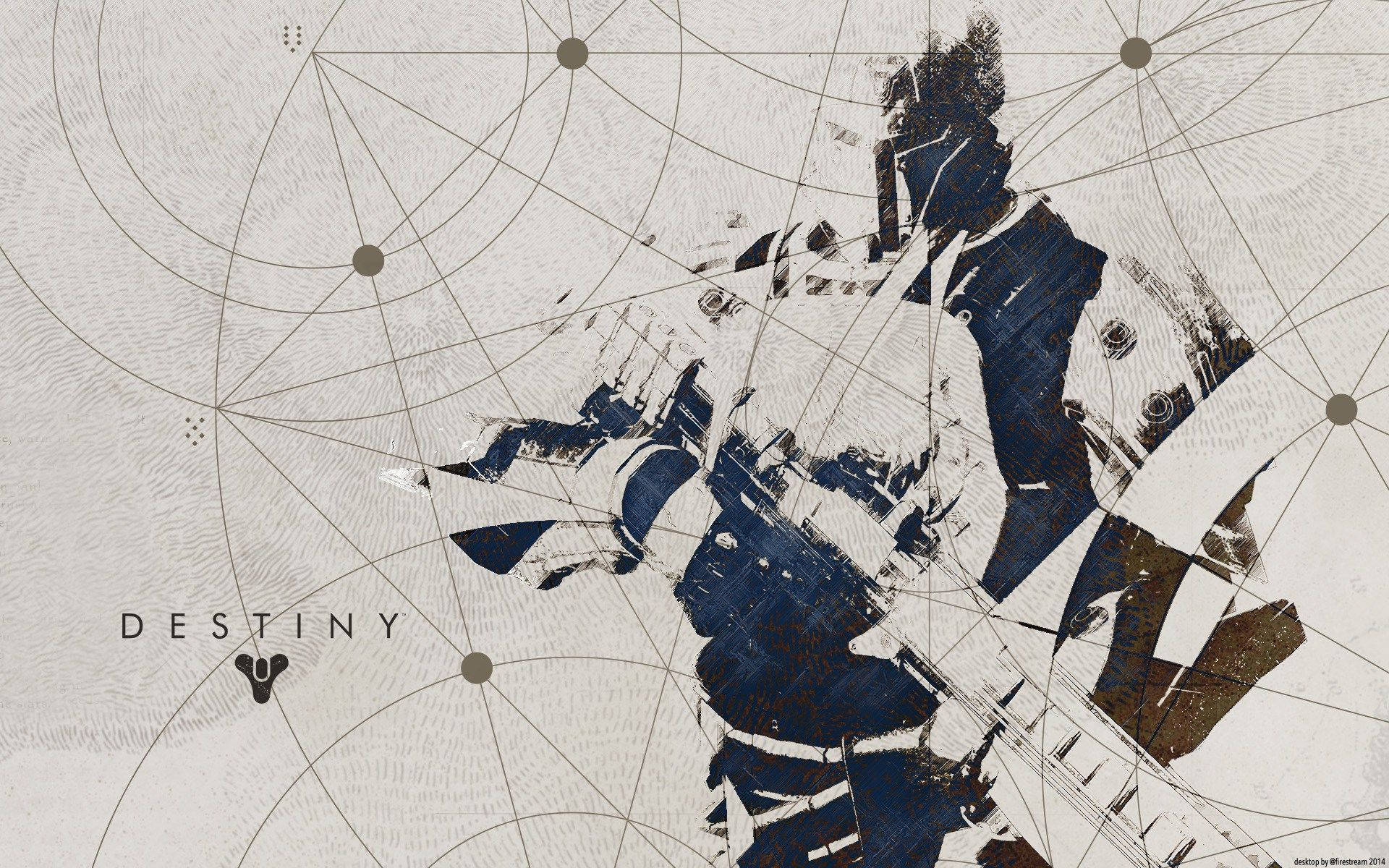 astronaut, blue and white armor, geometric lines and dots, Full HD Desktop Wallpaper