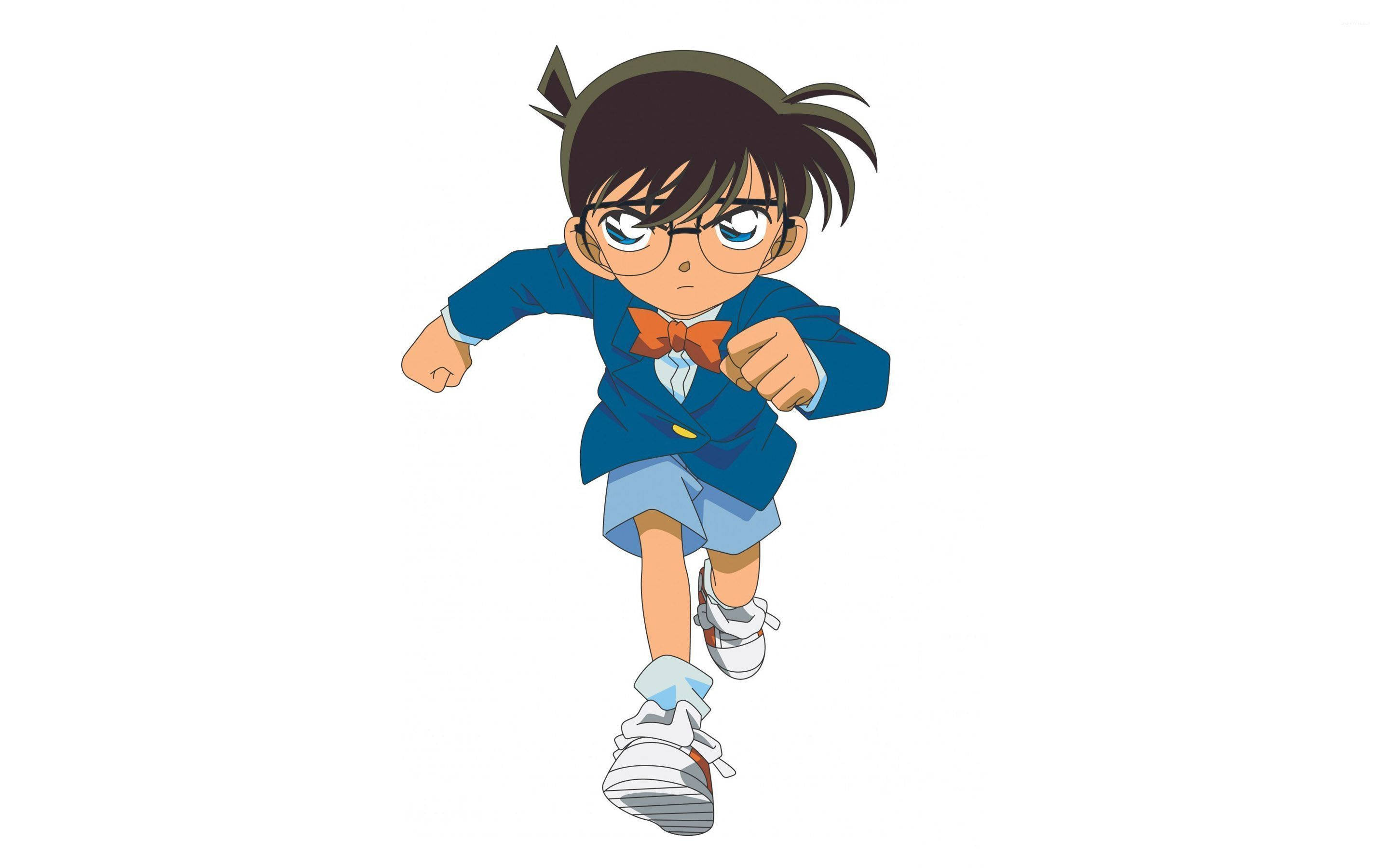 Detective Conan, anime boy, blue school uniform, 2K Desktop Wallpaper