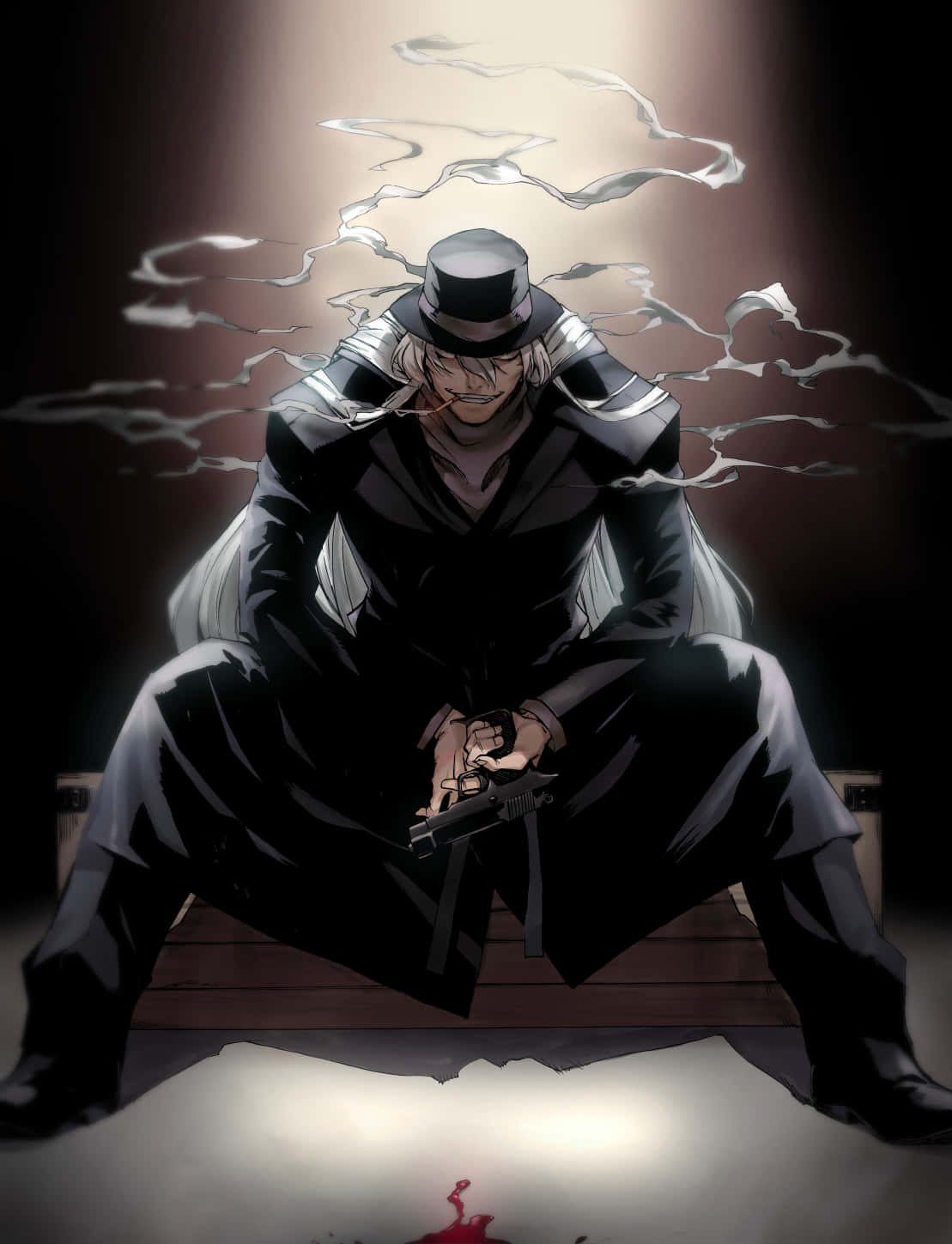 Gin, Detective Conan, top hat, HD Phone Wallpaper